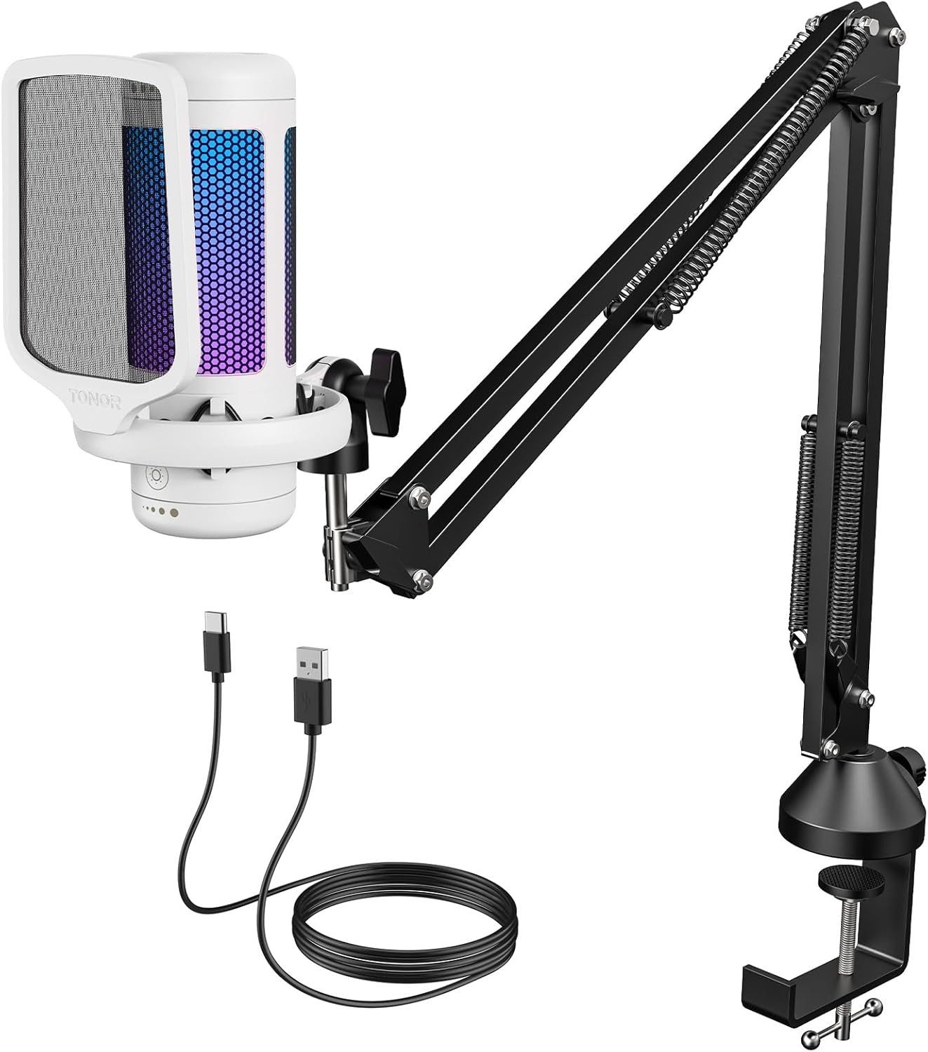 Mikrofon TONOR TC310 RGB-Gaming-Mikrofon mit Mikrofonarm PS4/PS5