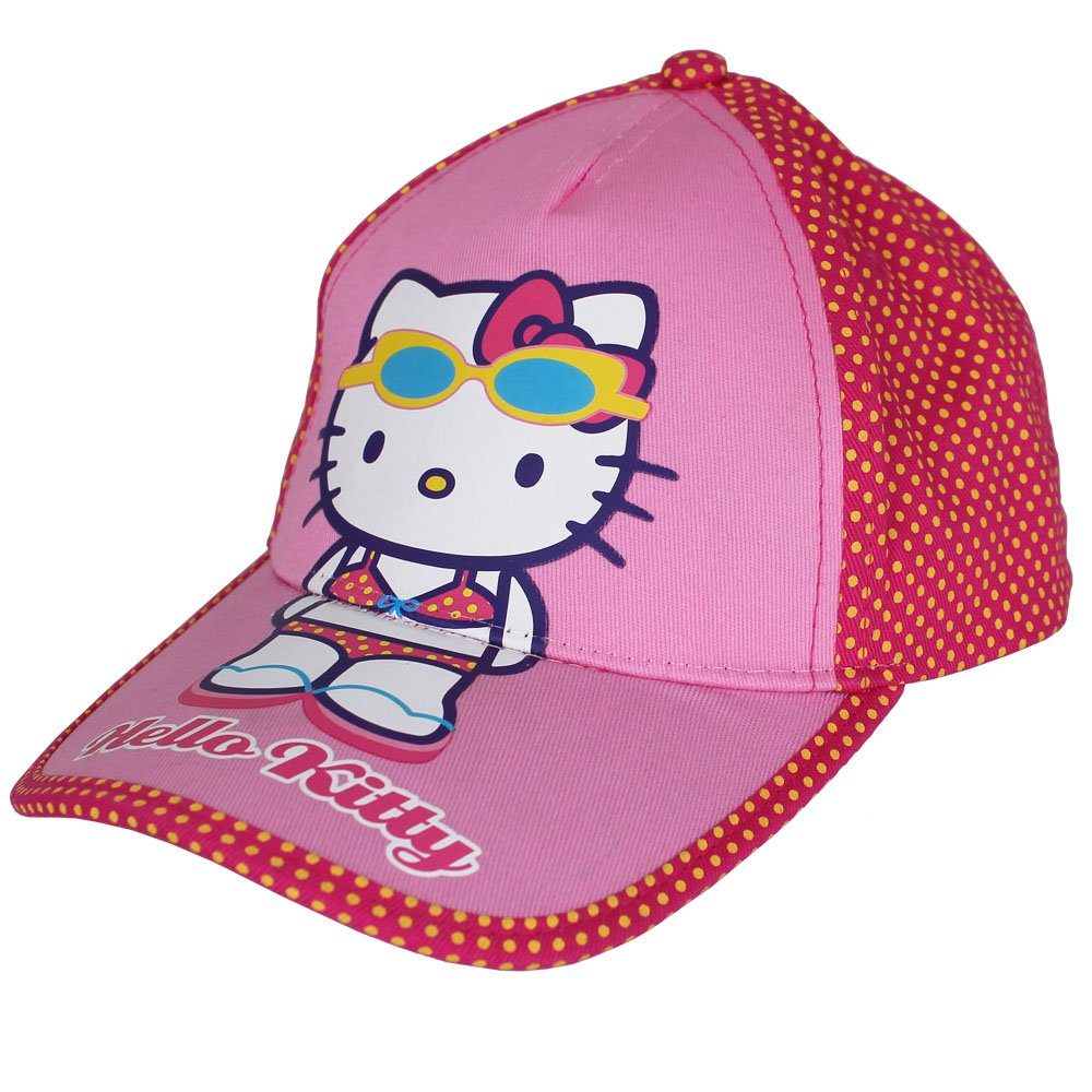 Cappie Baseball-Cap Hello Kitty für Baseball Mütze Sonnenhut Schirmmütze Kinder Größenauswahl Hut Basecap Cap Kappe Baseballcap Motiv-