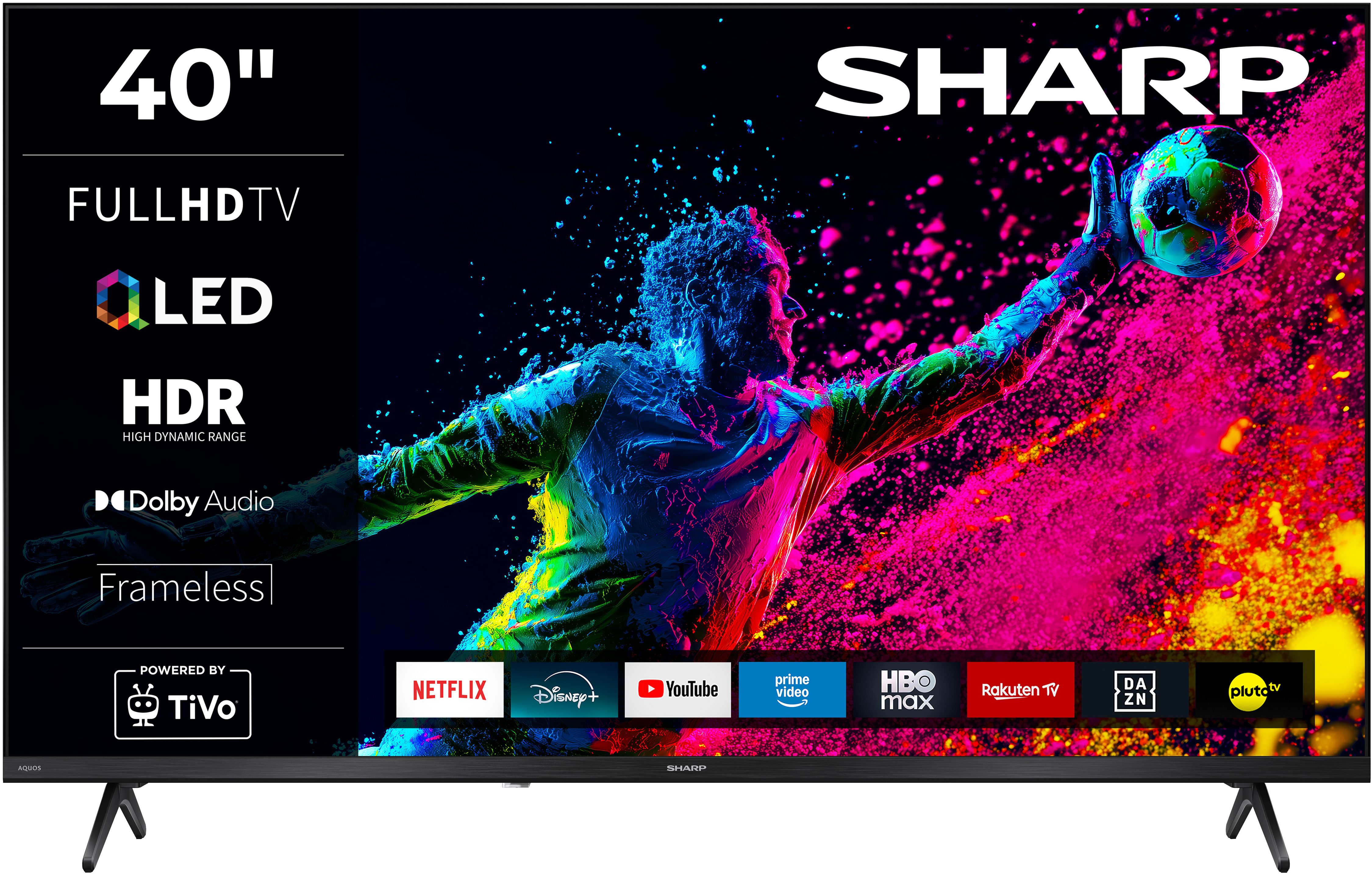 Sharp 2T-C40HE3x QLED-Fernseher (101 cm/40 Zoll, Full HD, Smart-TV)