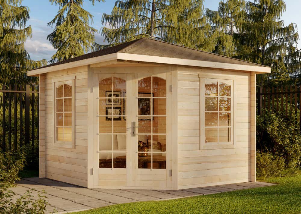 Thumbnail - Alpholz Gartenhaus Holz 5-Eck Viking ISO, BxT: 326x326 cm