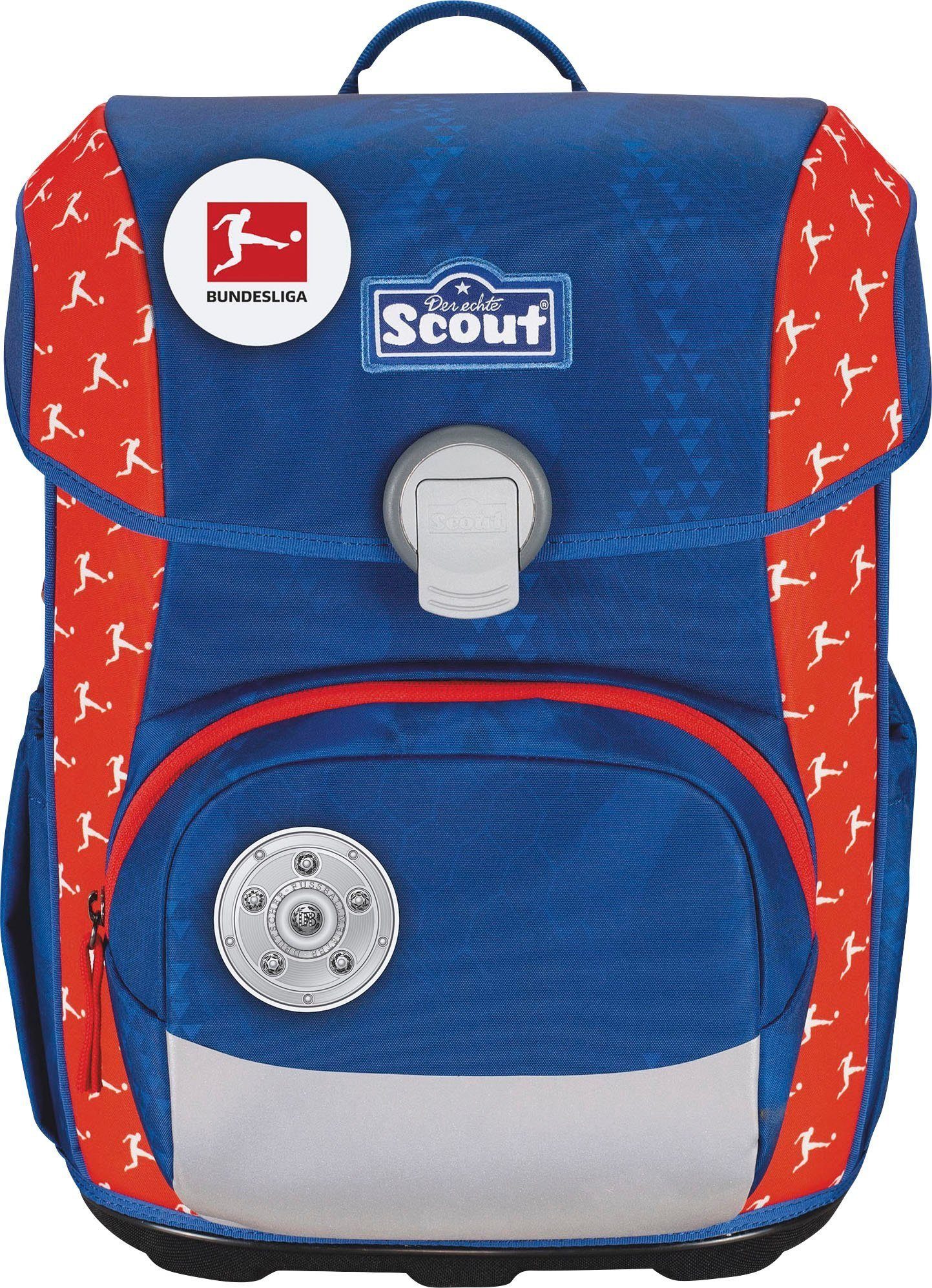 Scout Schulranzen Neo, Bundesliga (Set, 4-tlg), 2 Funny Snaps Move; enthält recyceltes Material