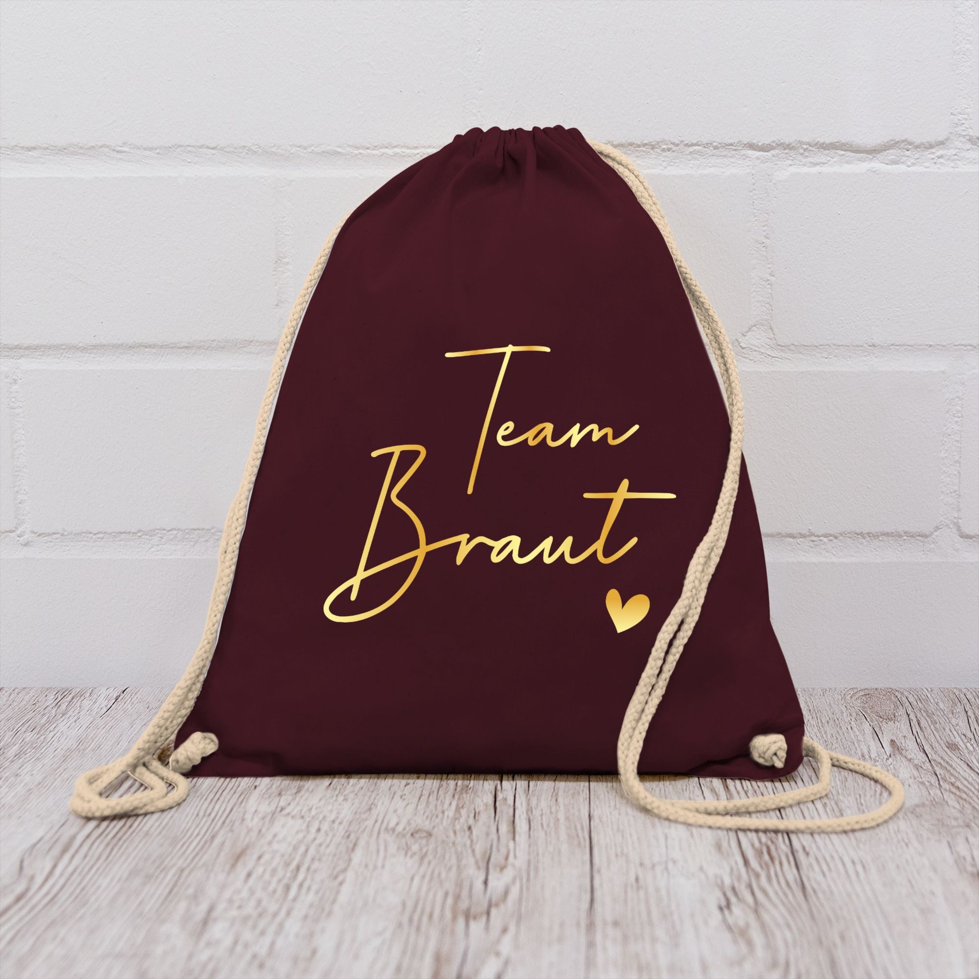 Shirtracer Turnbeutel Team Braut Crew Bride, JGA Junggesellenabschied Frauen