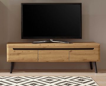 Furn.Design Lowboard Ronson (TV Unterschrank in Eiche Artisan, 160 x 50 cm), mit 3 Schubladen