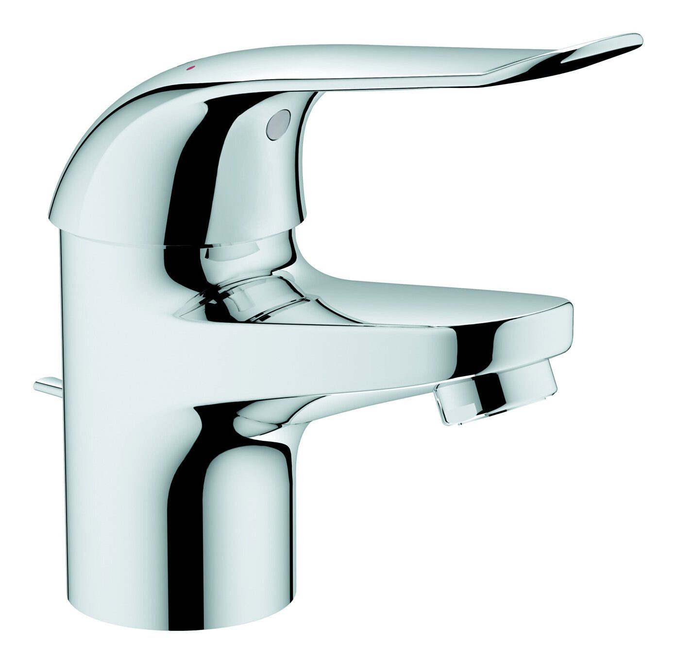 Grohe Waschtischarmatur Eurosmart Care Einhand-Waschtischbatterie Ausladung mit Zugstangen-Ablaufgarnitur