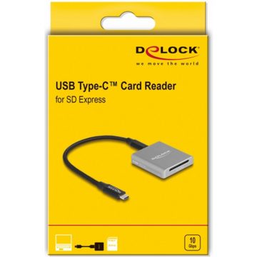 Delock Speicherkartenleser USB Type-C Card Reader für SD Express (SD 7.1) Speicherkarten