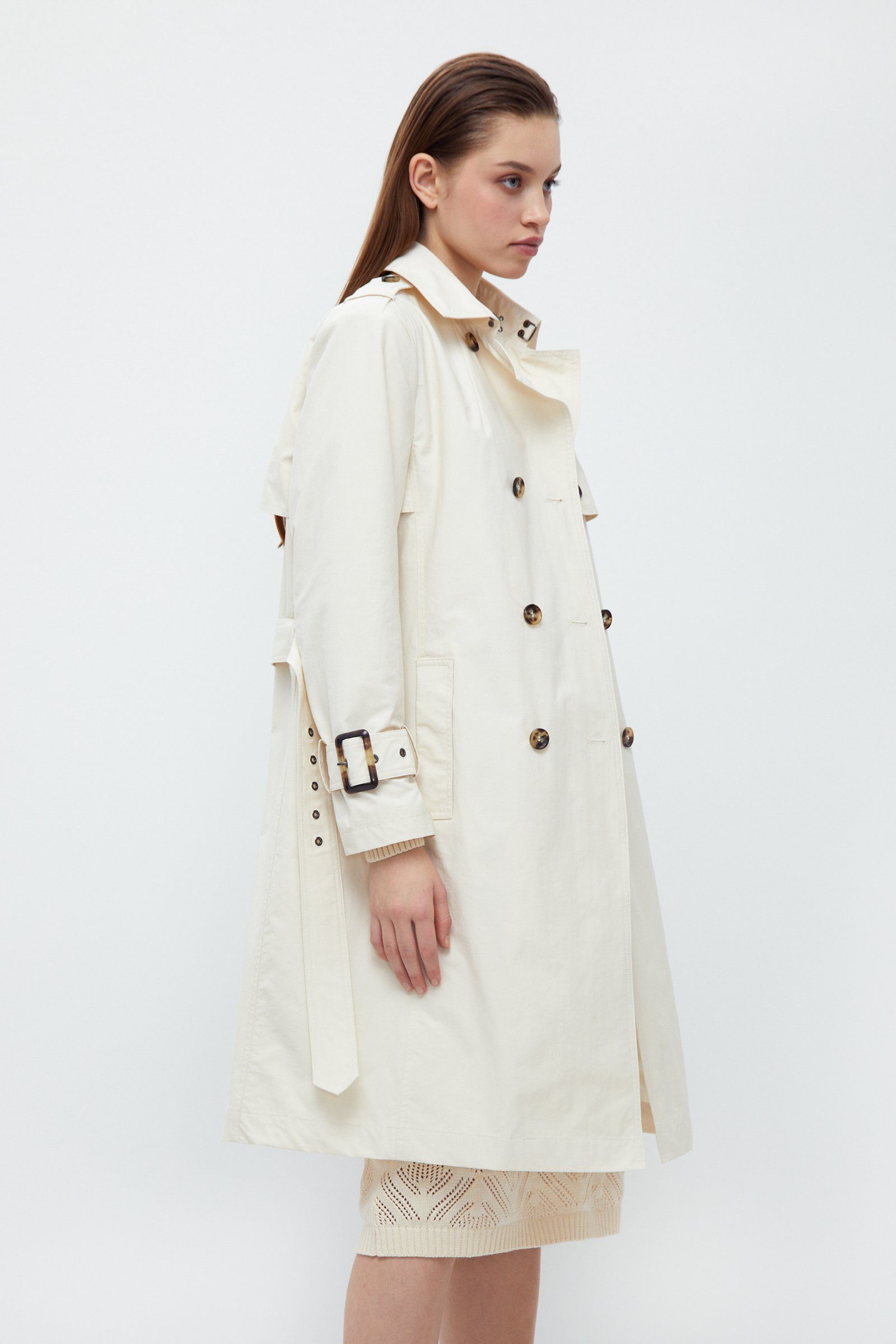 Finn Flare Trenchcoat Klassisch mit praktischem Gürtel