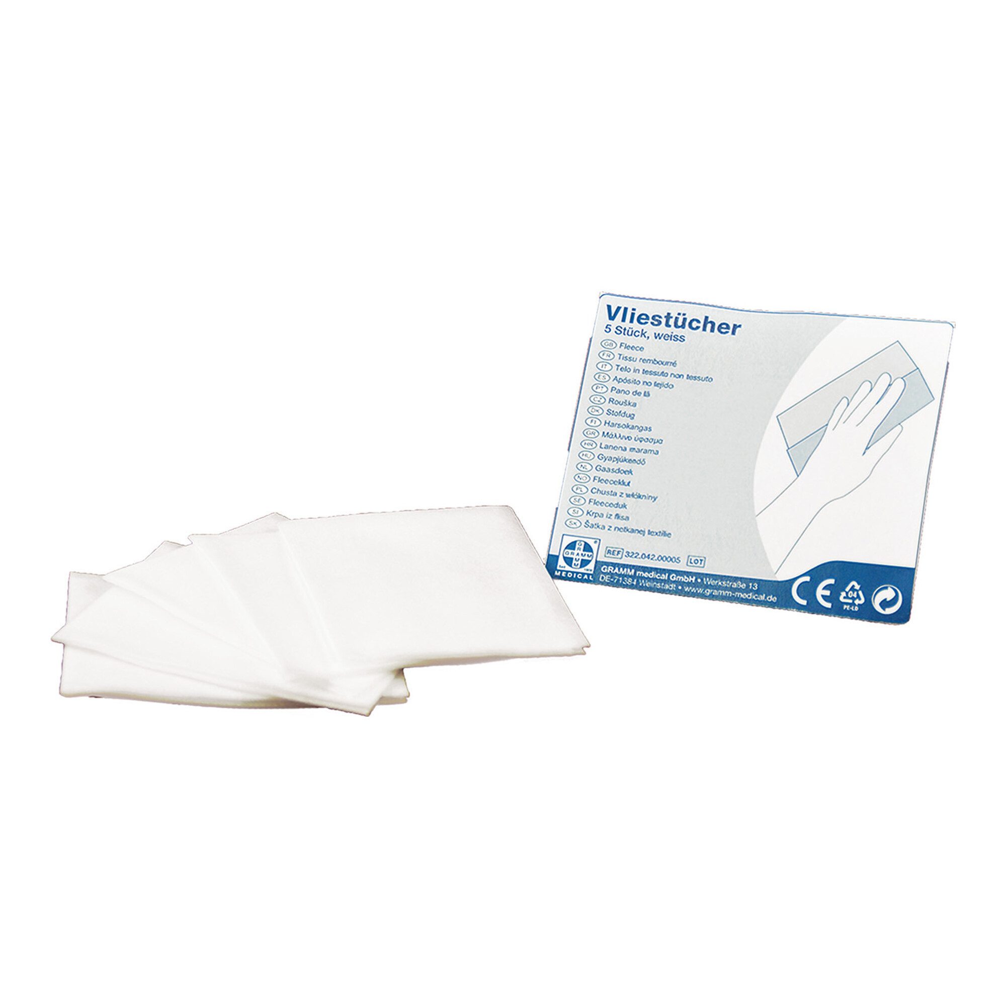 GRAMM medical Erste-Hilfe-Set Gramm Medical Vliestücher, 200 x 300 mm 5 Stk