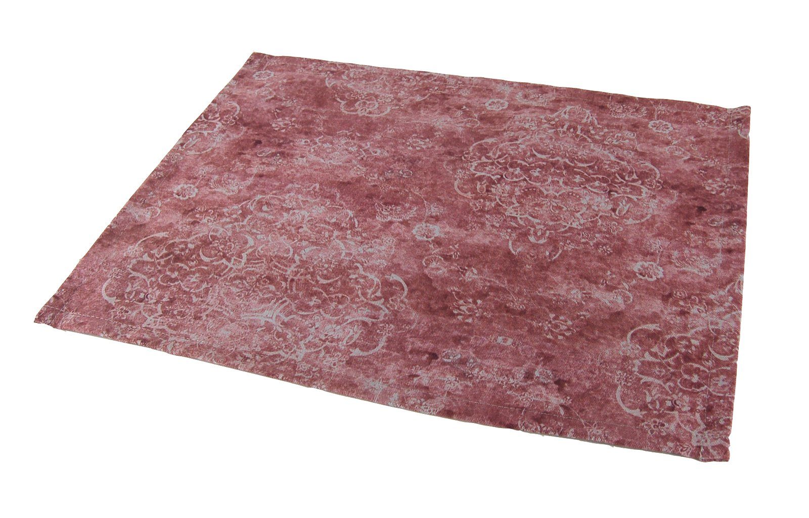 Platzset, Ritual, beties, (1 Stück Platzset), Tischset ca. 35x45 cm Tischdeko Batik-Look Ornamente zimt-bleached