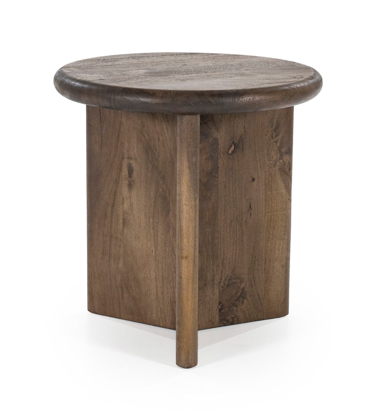 LEVEN Lifestyle Couchtisch Beistelltisch SAVANNE rund braun aus massiv Holz günstig online kaufen