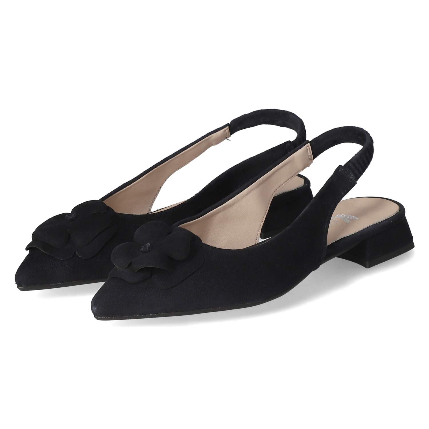 Kaerlek Kaerlek K104 Blu Damen Rauleder blau Slingpumps