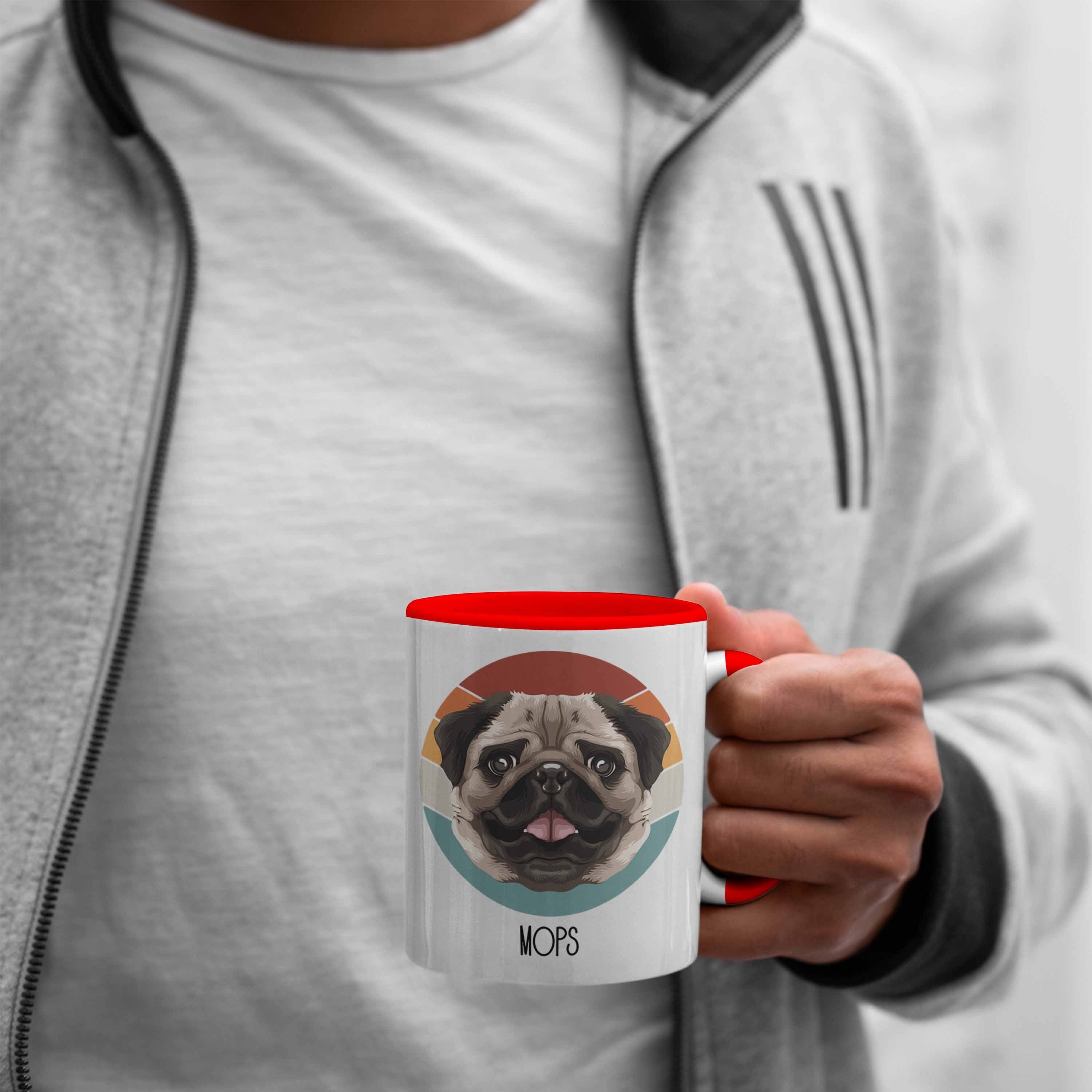 Trendation Tasse Mops Rot Mops Geschenk Besitzer Tasse Mama Geschenkidee Lustiger Pa Spruch