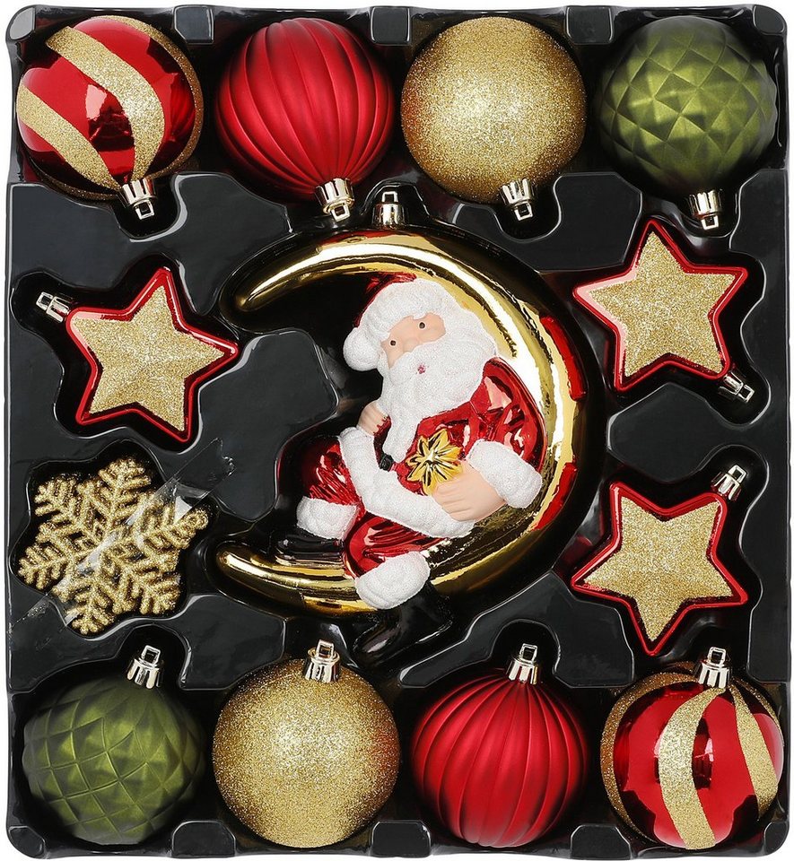 CHRISTMAS GOODS by Inge Christbaumschmuck Santa im Mond, Weihnachtsdeko,  Christbaumschmuck (23-tlg) | Weihnachtskugeln