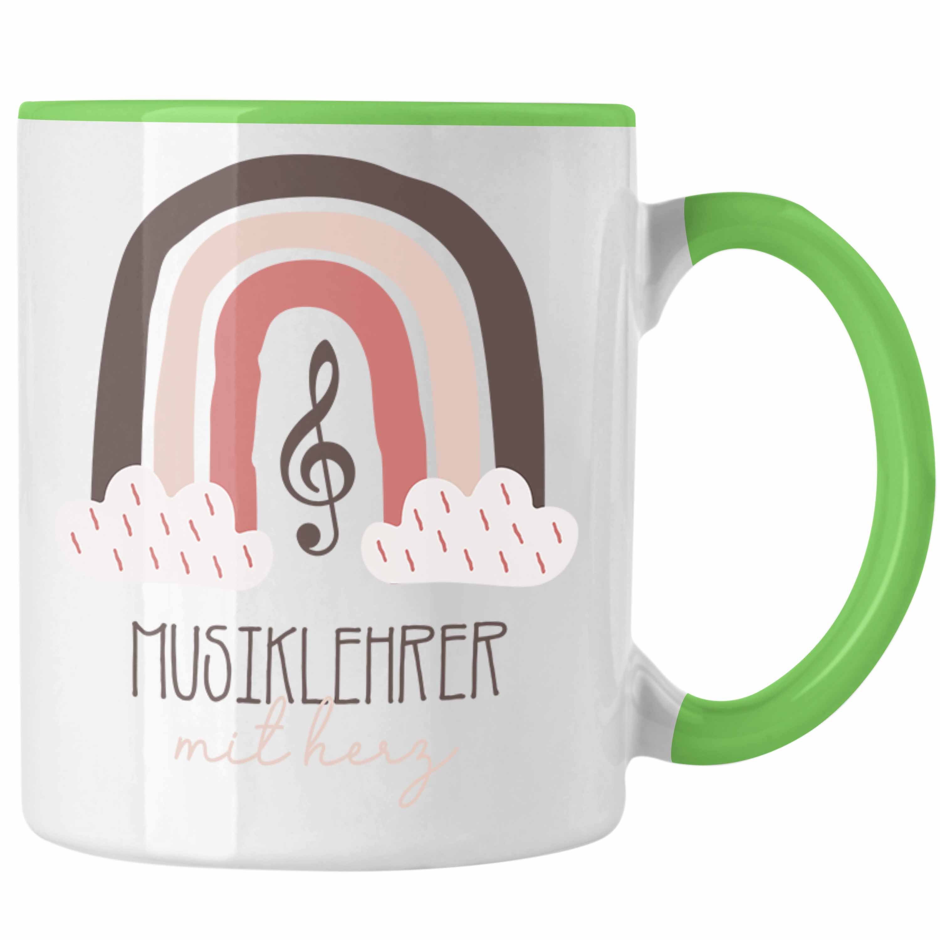 Tasse Danke Trendation Geschenkidee be Musiklehrer Grün Geschenk Kaffeetassse den Tasse für