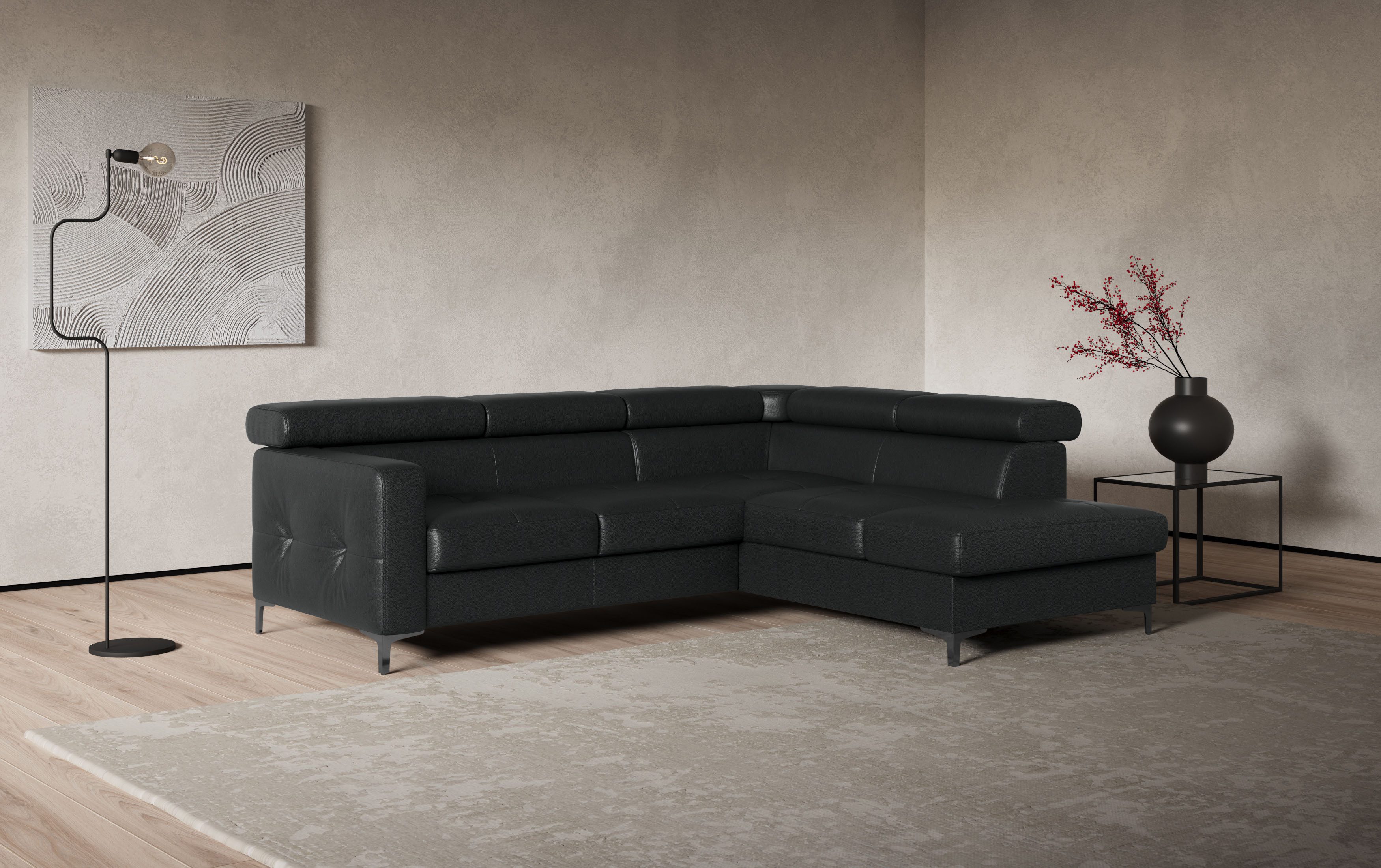 COTTA Ecksofa "Sammy L-Form" mit Kopfteilverstellung, wahlweise mit Bettfun günstig online kaufen