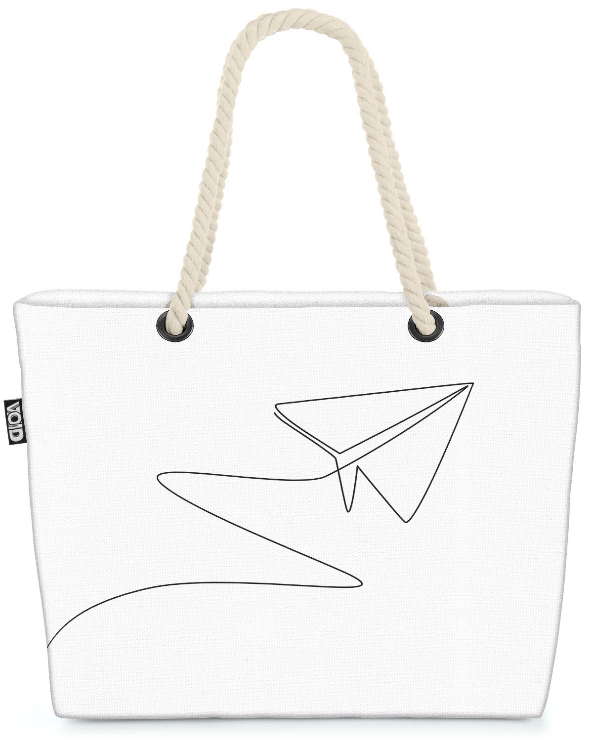 VOID Strandtasche flieger (1-tlg), luft Origami Flieger kunst Papierflieger flugzeug luft Grafik