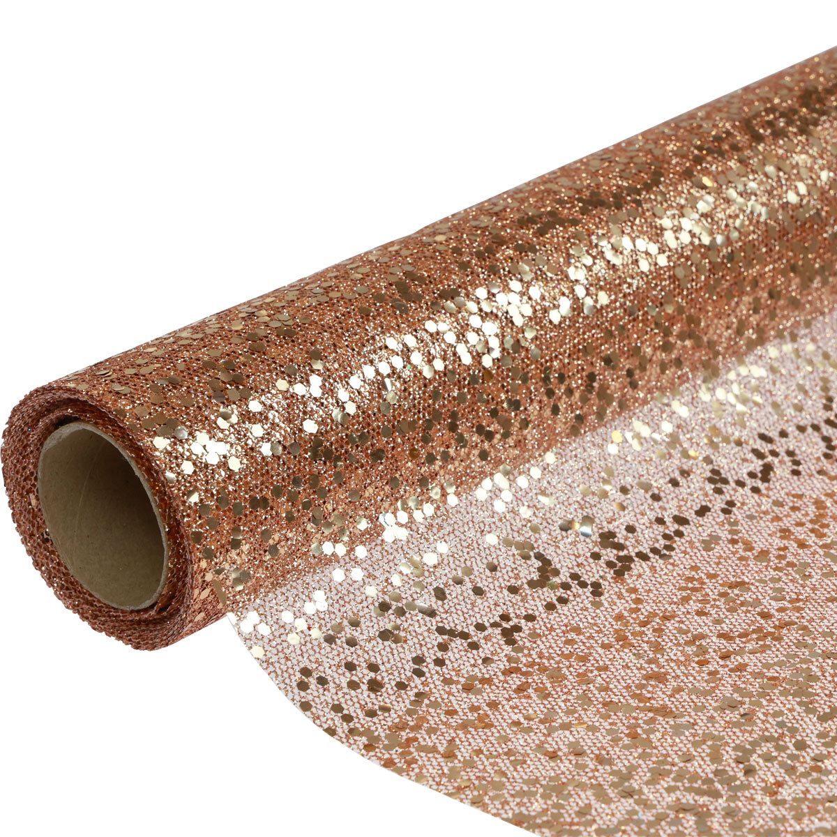 Viana Tischläufer Tischläufer Weihnachten Roségold Glitzer Tischdeko 48×450 günstig online kaufen