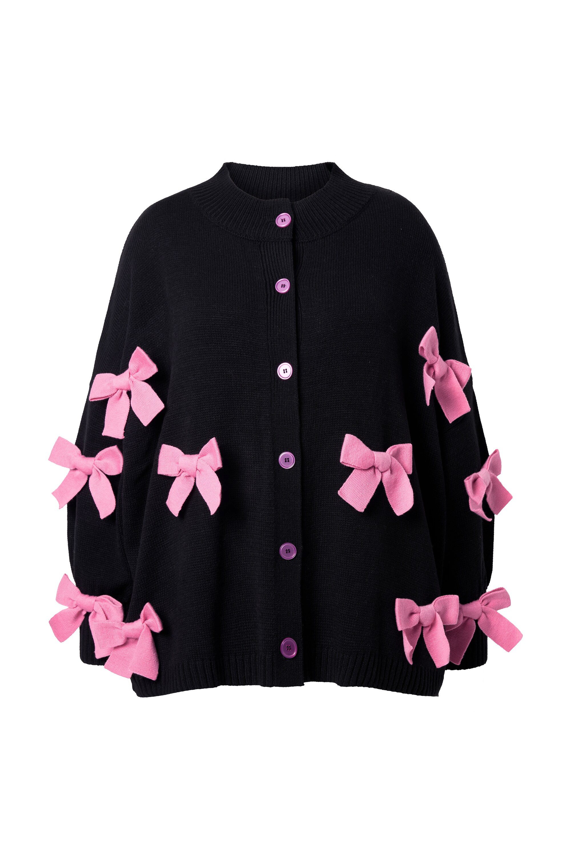 MIAMODA Strickjacke Strickjacke oversized Schleifen weiter Langarm günstig online kaufen