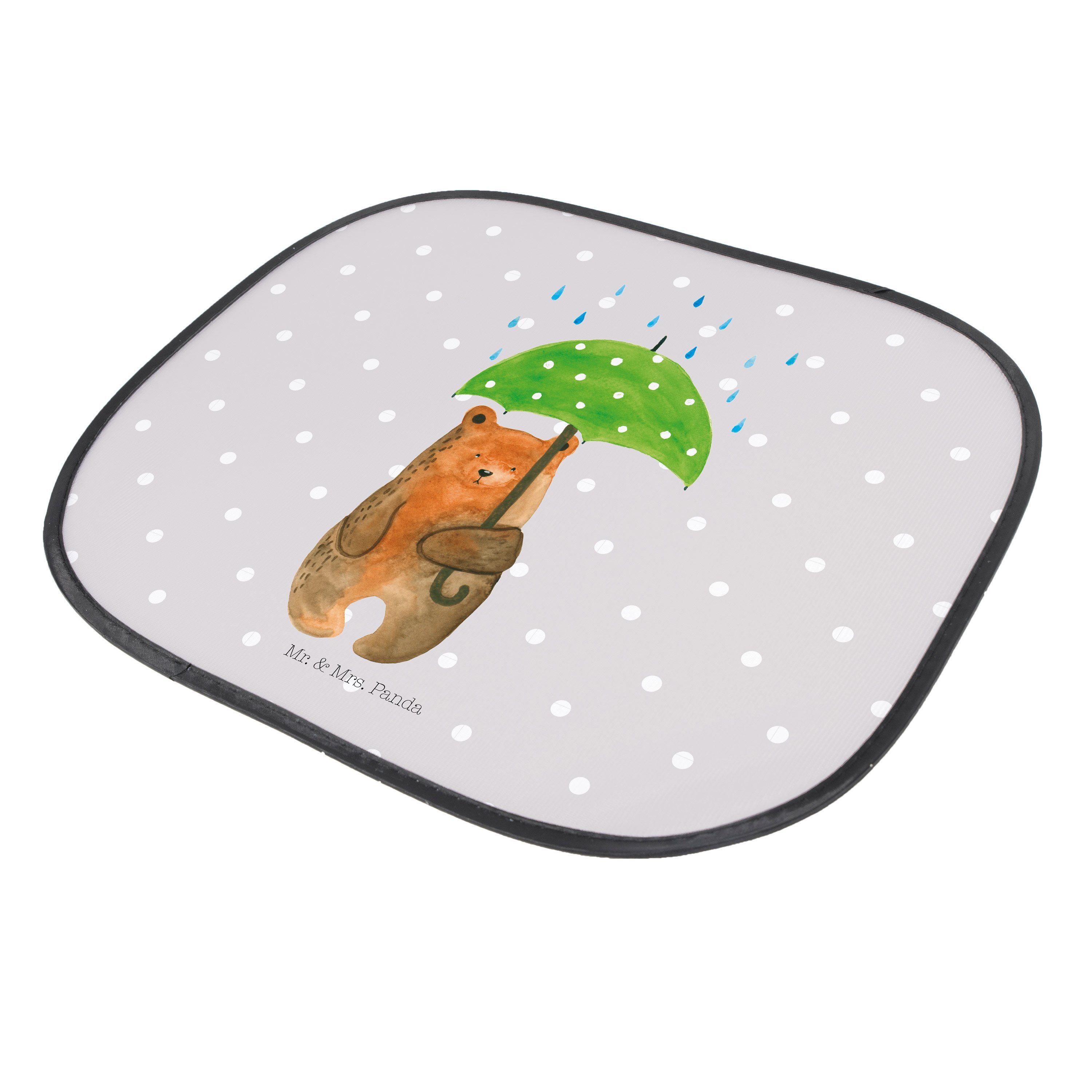 Sonnenschutzfolie, & Geschenk, mit Grau - Panda, Bär Par, Regenschirm - Mrs. Mr. Pastell Seidenmatt Sonnenschutz
