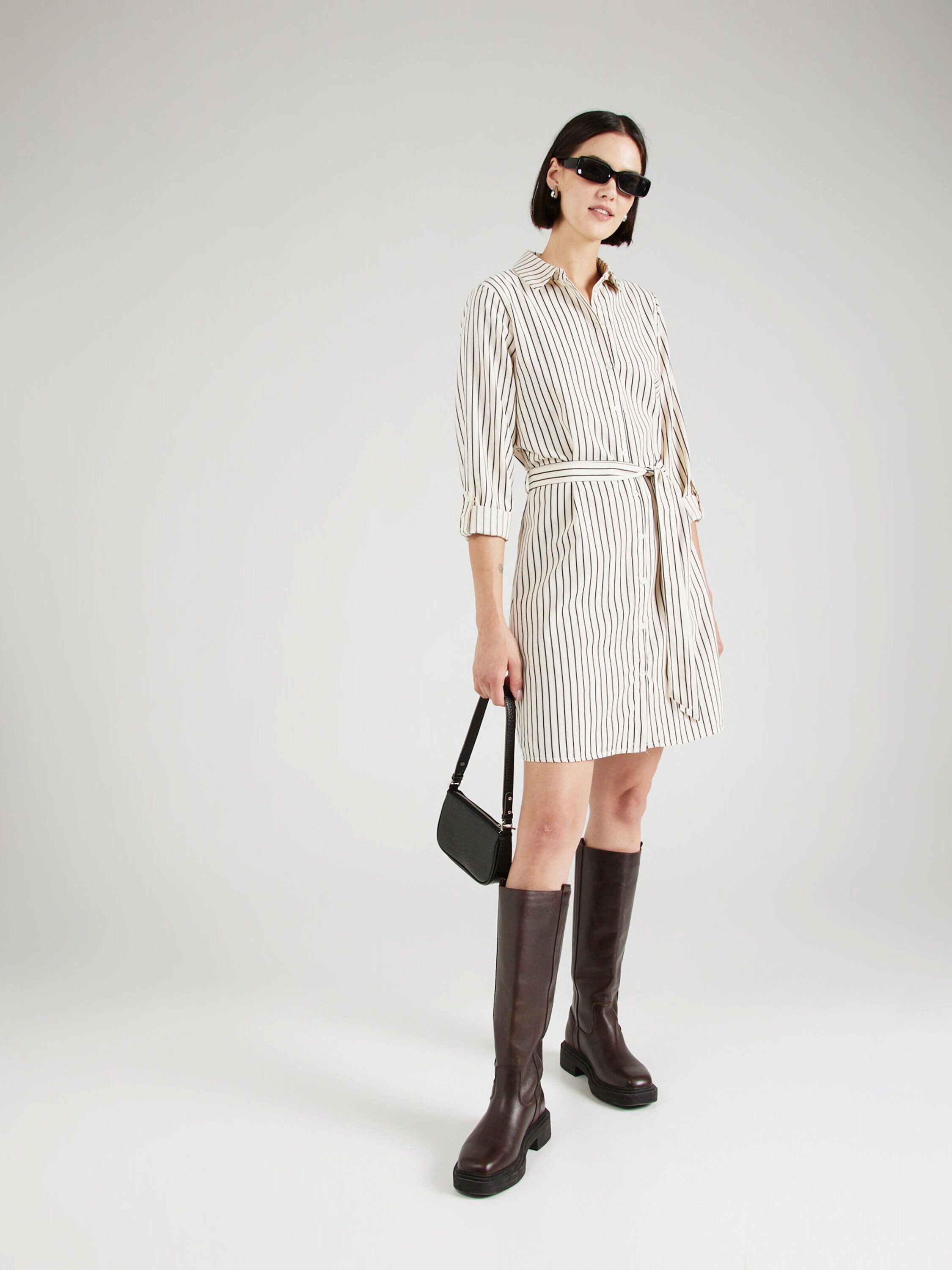 Vero Moda Blusenkleid VMMALOU (1-tlg) Drapiert/gerafft