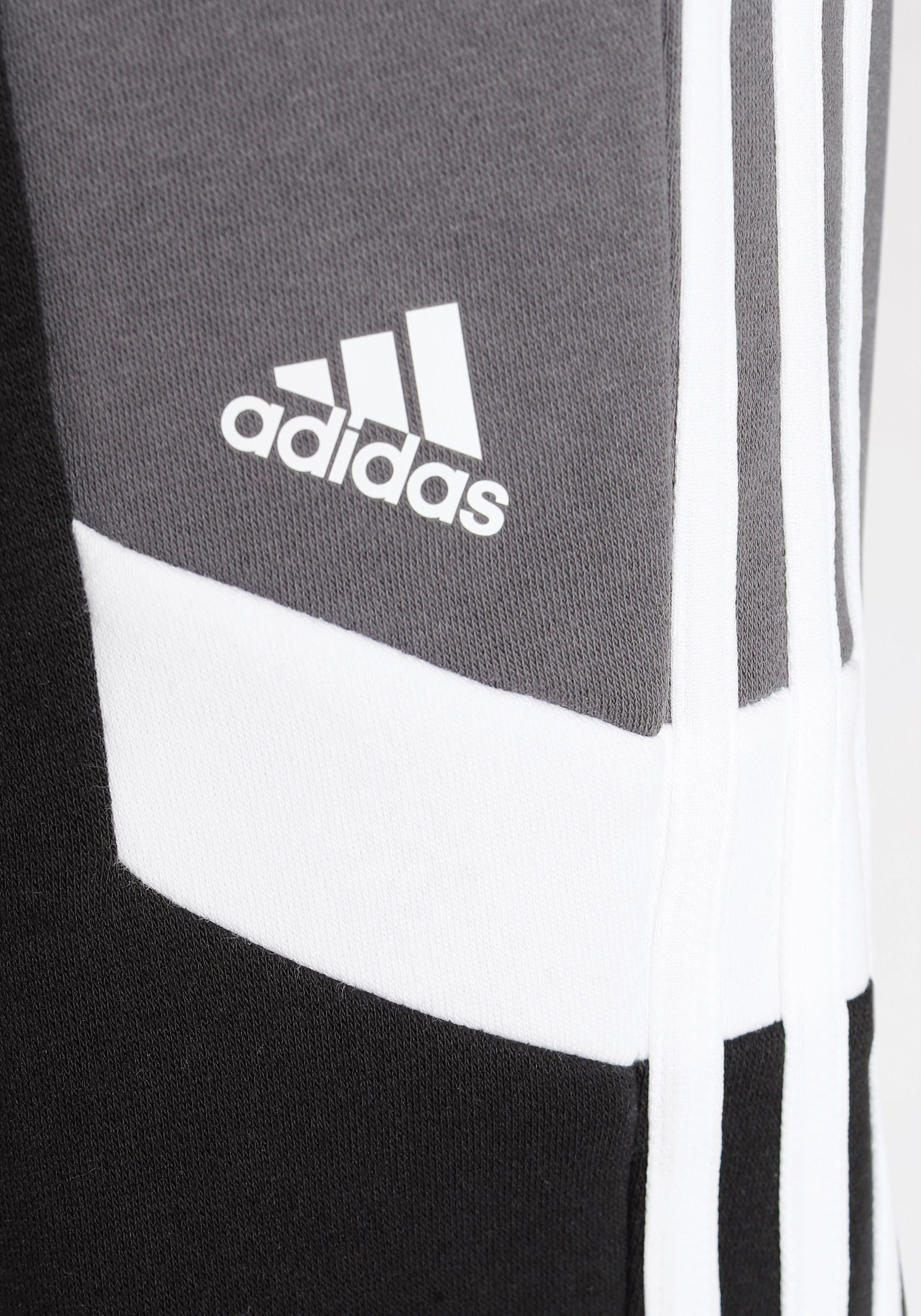 Sportswear HOSE Sporthose COLORBLOCK / White (1-tlg) Black 3STREIFEN / adidas Five Grey