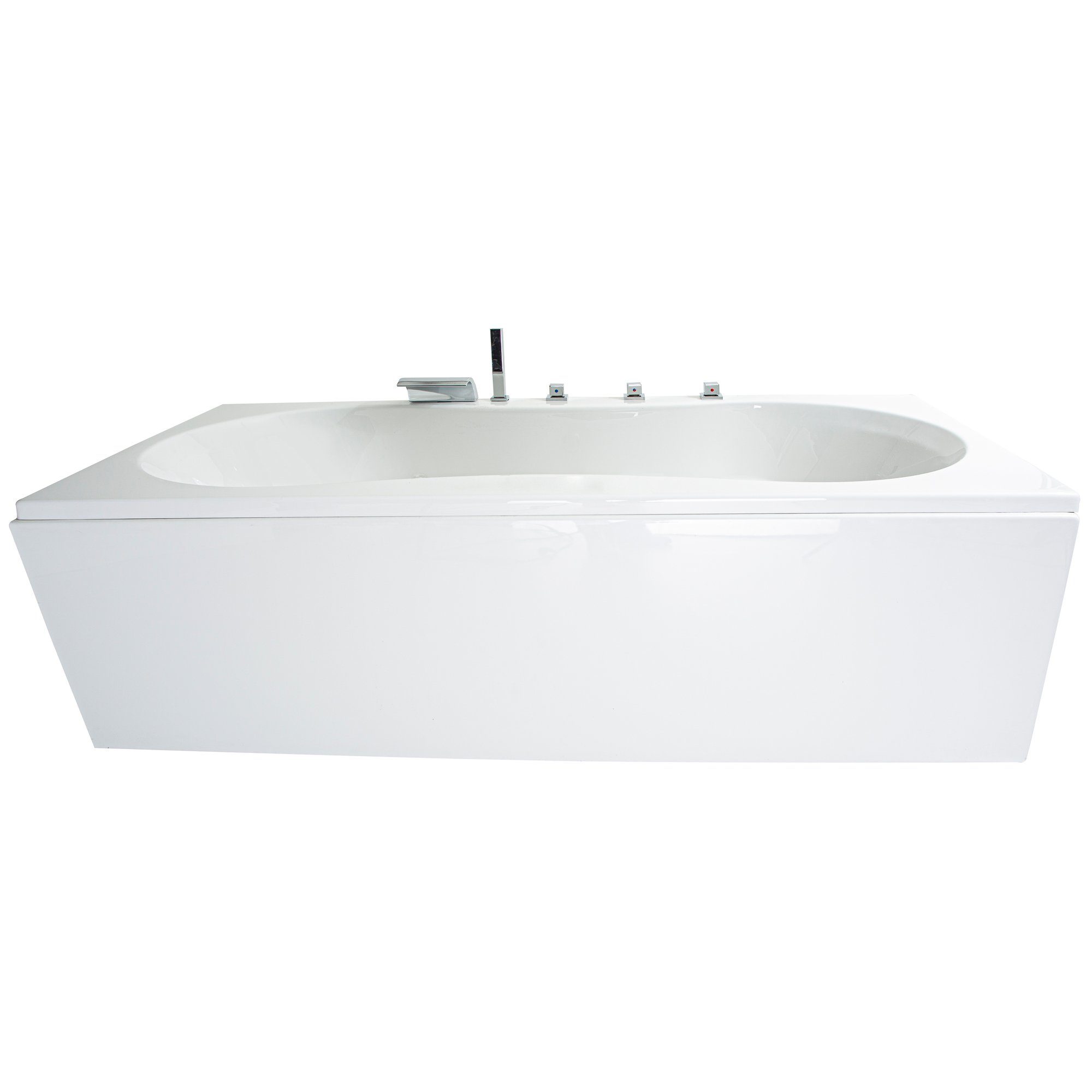 Basera® Badewanne Badewanne Palma 190 x 90 cm, (Komplett-Set), mit Wasserfall, LED und Kopfstützen