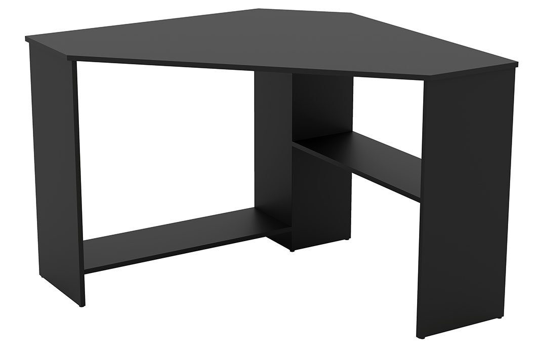 Helvetia Eckschreibtisch Rabat (Rabat), 80x80x73cm schwarz
