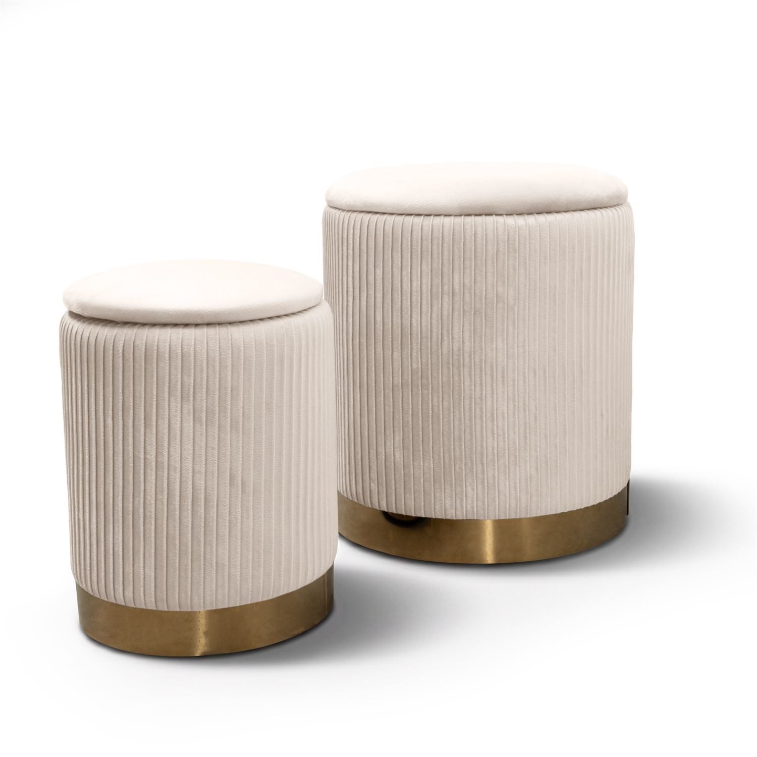 Lookway Pouf Gepolstertes Pouf-Set GEMINI