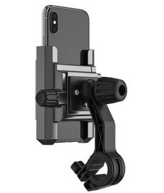 SachsenRAD Smartphonehalterung Grip Smartphone-Halterung, (bis 7,20 Zoll, Einstellbare Breite: 60 - 88 mm (4 - 7,2 Zoll), Schutzklasse: IP65, Material: Aluminiumlegierung & PC & TPU)