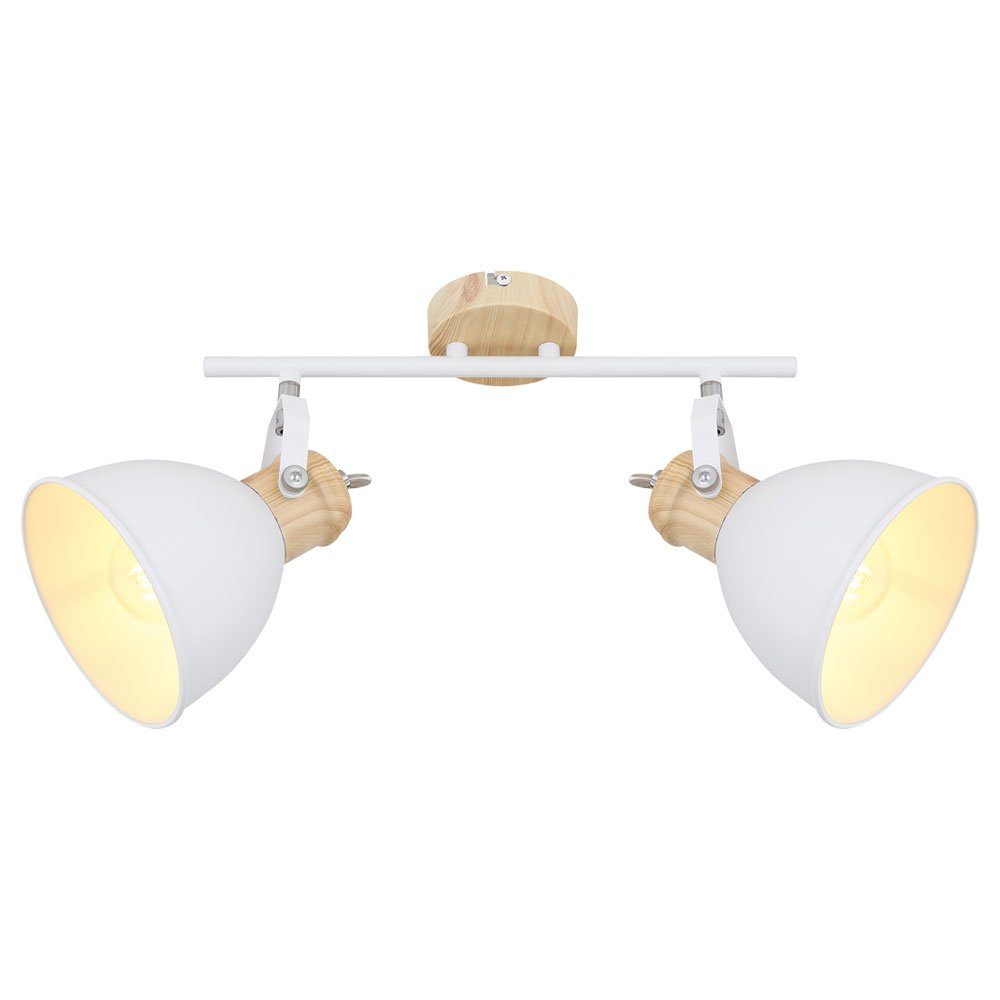 etc-shop LED Deckenspot, Decken Leuchte inklusive, Zimmer Ess Licht-Schiene Leuchtmittel Warmweiß, Holz Optik Lampe Spot