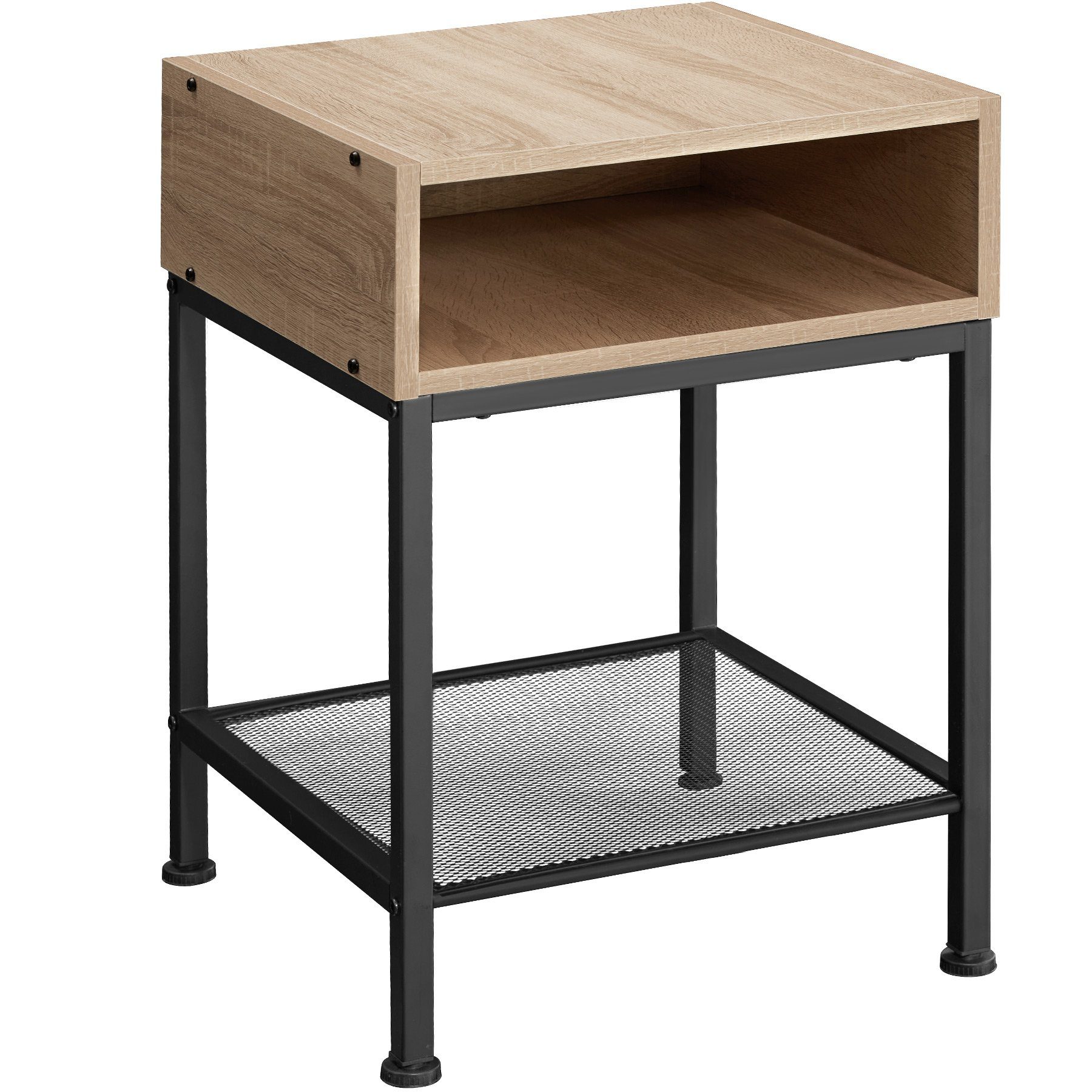 tectake Nachttisch Beistelltisch Harlow 40,5x40,5x59cm (1-St., günstig online kaufen
