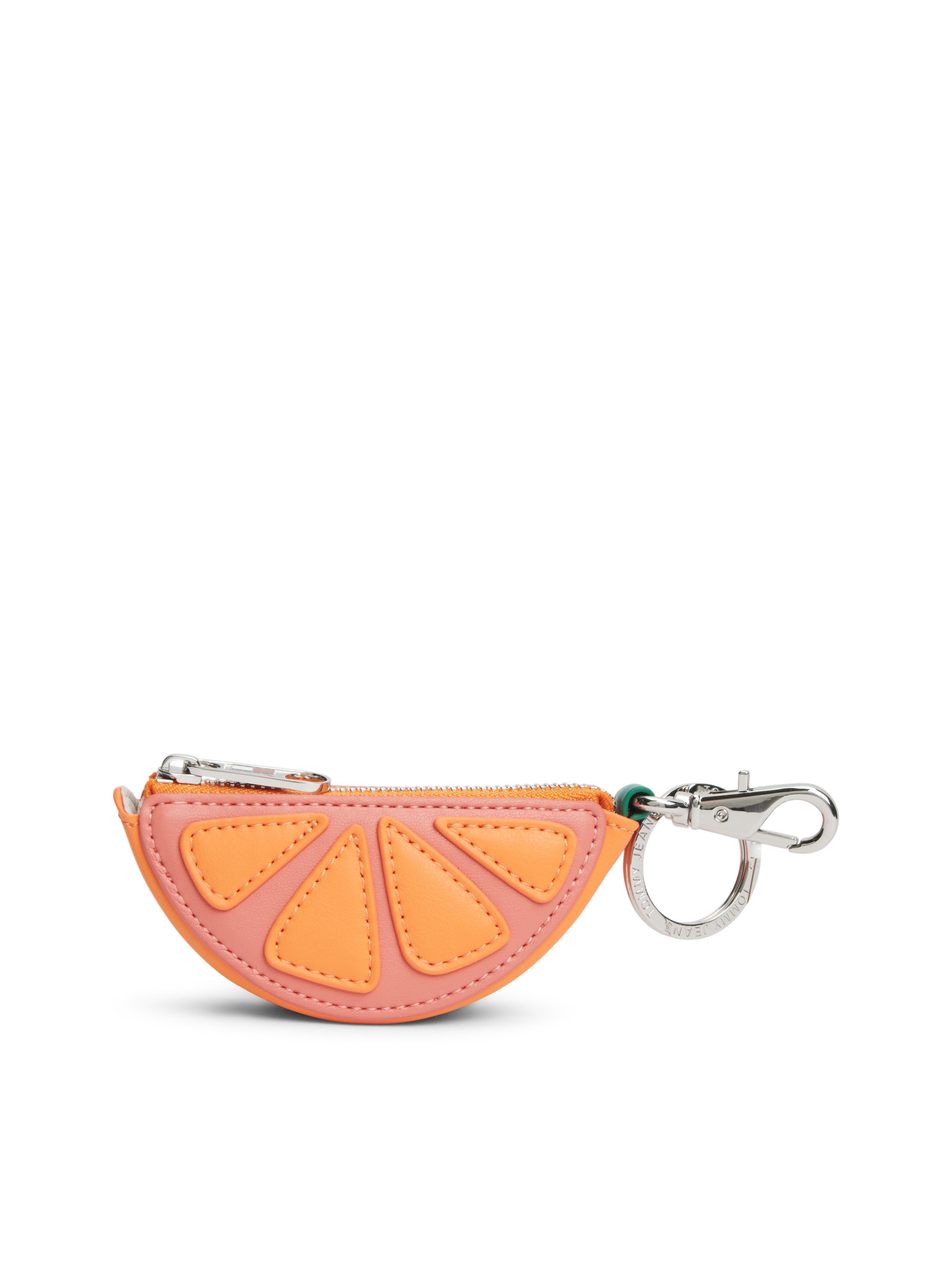 Tommy Jeans Schlüsselanhänger TJW FRUIT COIN PURSE ORANGE, Taschen-Schlüsselanhänger, Taschen Charm, Bag Charm im Frucht-Look