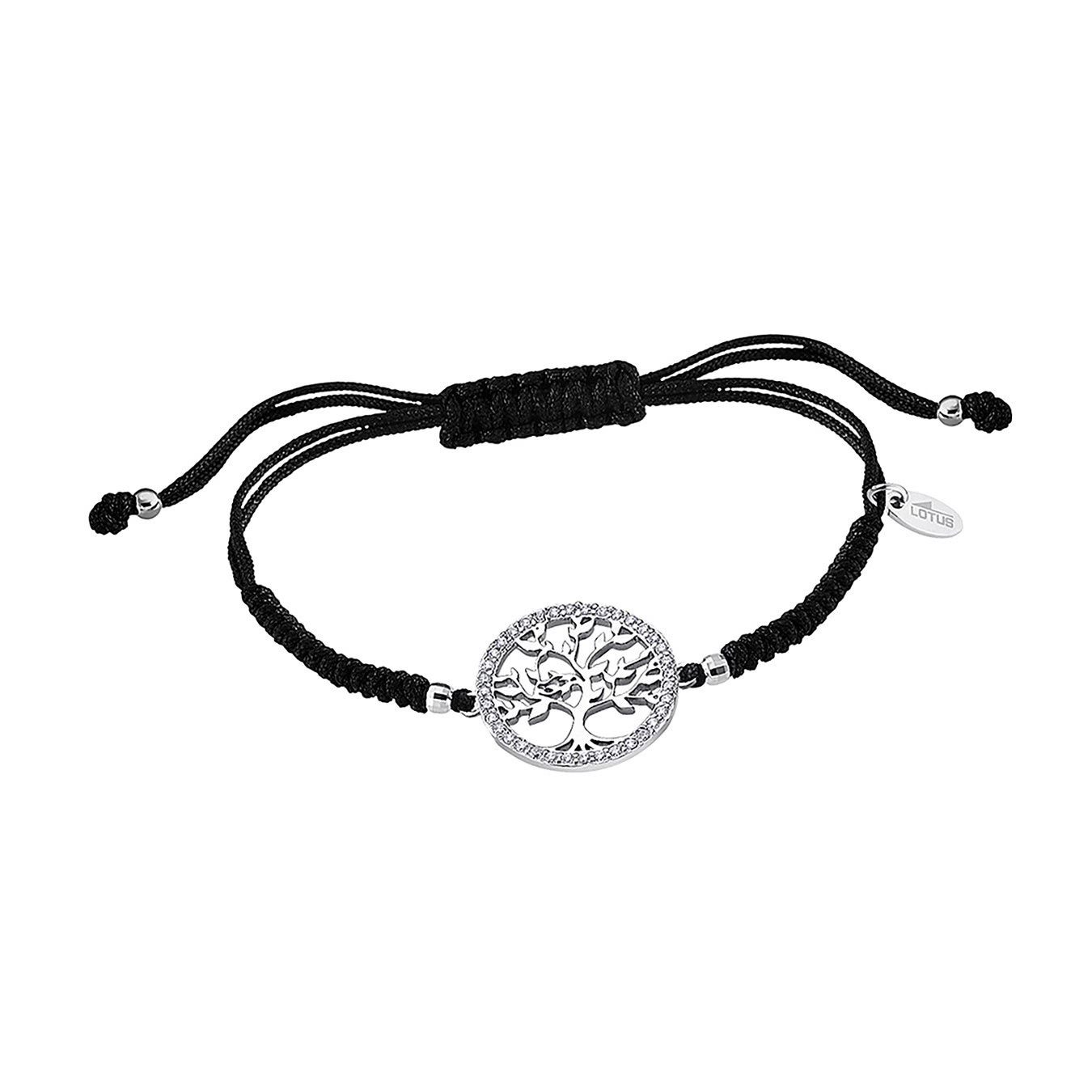 LOTUS SILVER Silberarmband Lotus Silver Lebensbaum Armband (Armband), Armband Lebensbaum 16cm, 925 Sterling Silber, Farbe: silber, schwarz