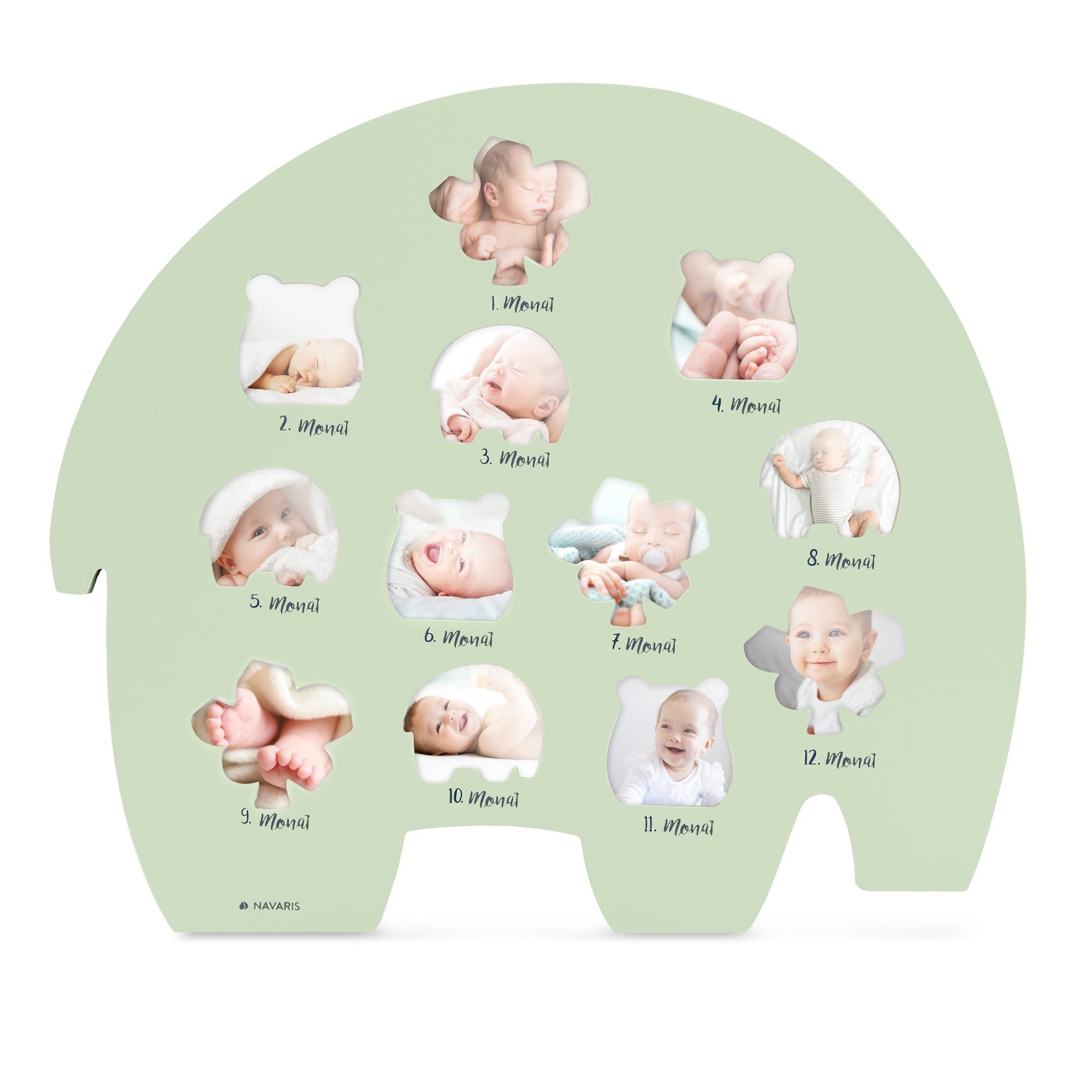 Navaris Bilderrahmen, für Baby Bilder - Monatsbilderrahmen für die ersten 12  Monate - Holzfaser Rahmen für Baby Fotos - erstes Lebensjahr - Deutsch  online kaufen | OTTO