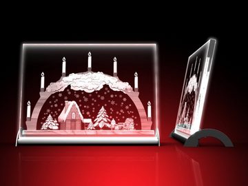 GLASFOTO.COM LED Schwibbogen Advent-Schwibbogen - LED beleuchtet 18 x 24 Querformat