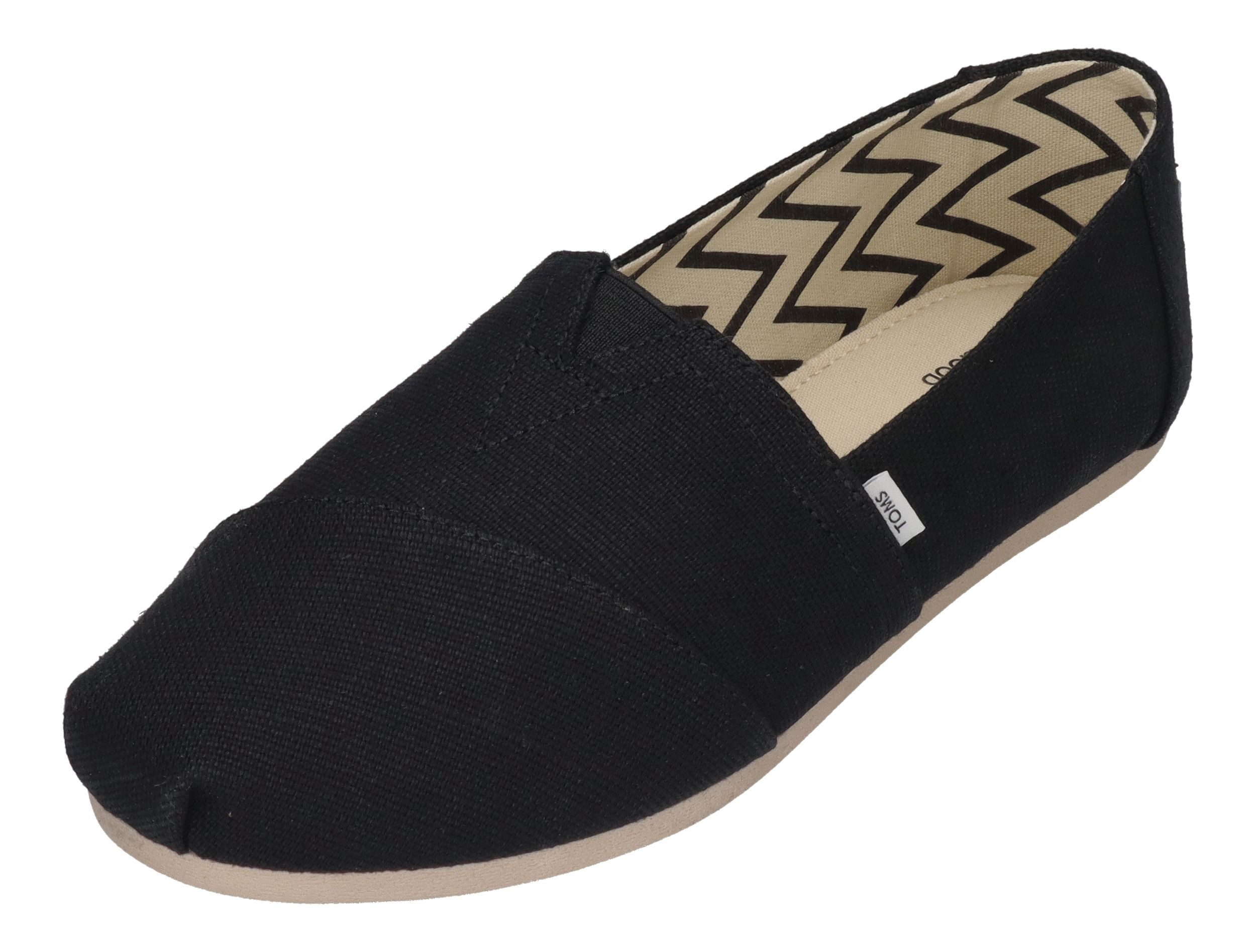 TOMS ALPARGATA WIDE Espadrille Black Wide Heritage Canvas