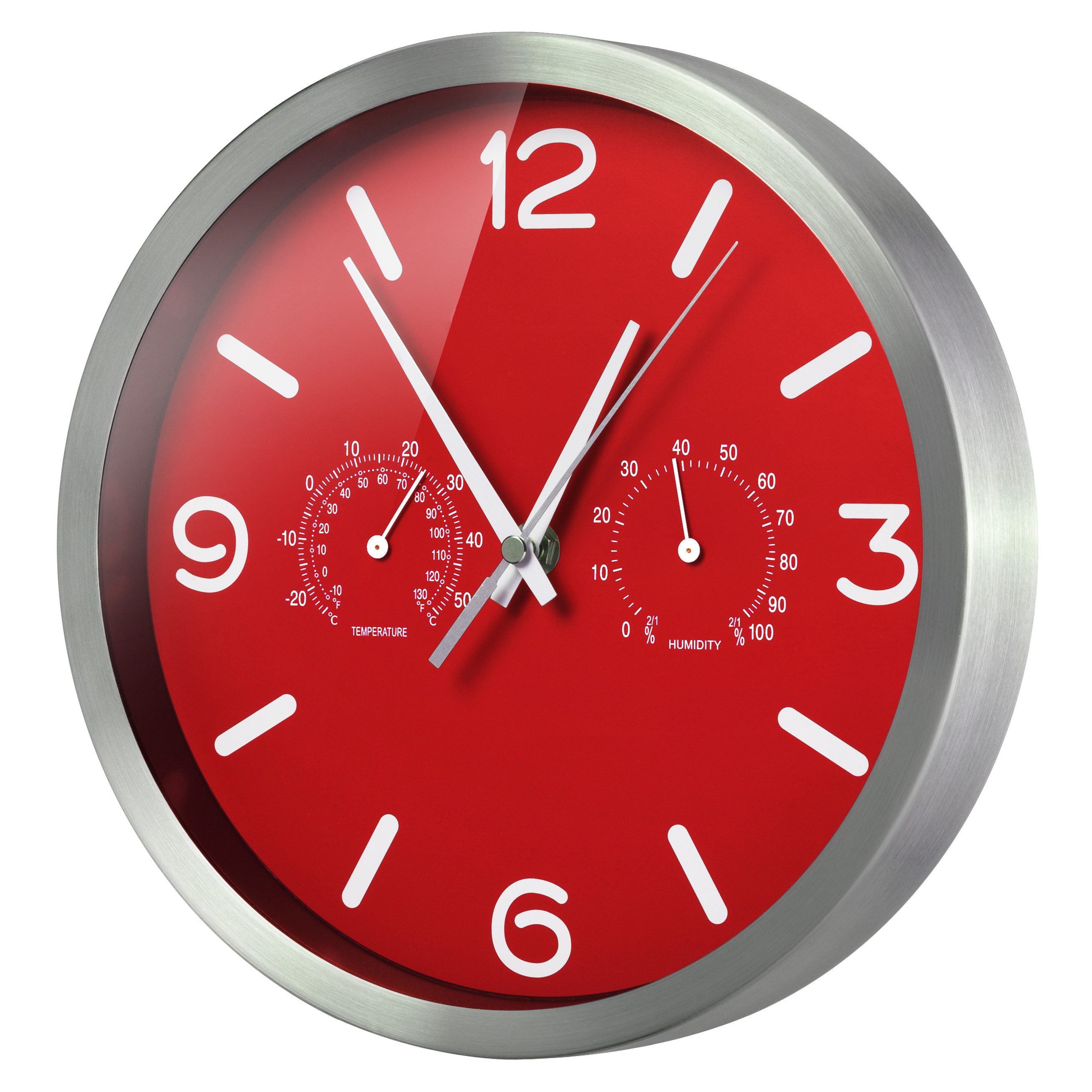 OPTUS Wanduhr OPTUS MyTime DCF Thermo-/Hygro-Wanduhr 25 cm – Bild 2 von 5