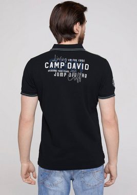 CAMP DAVID Poloshirt mit Kontrastnähten auf den Schultern