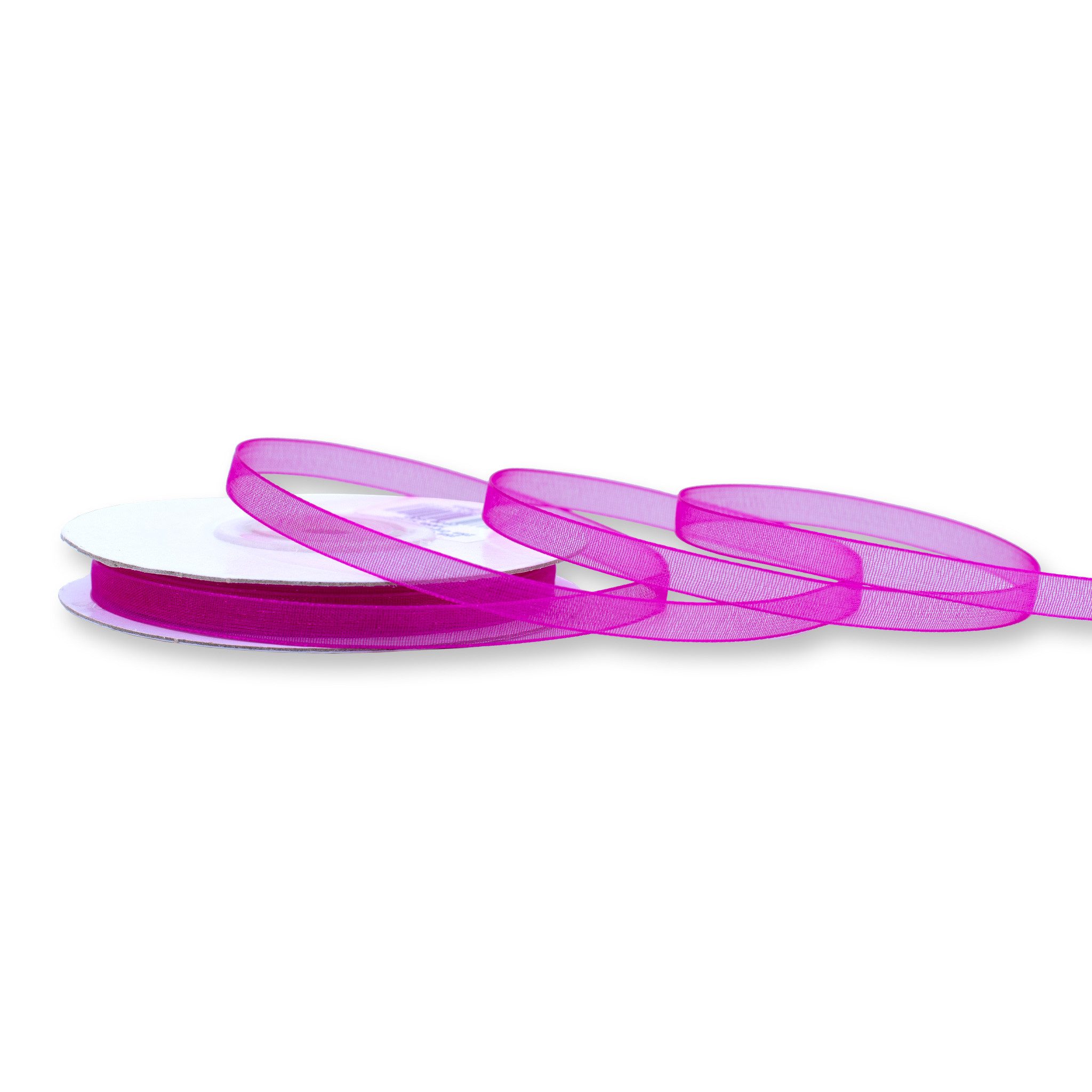 Creativery Organzaband, Organzaband 6mm x 25m Rolle Fuchsia