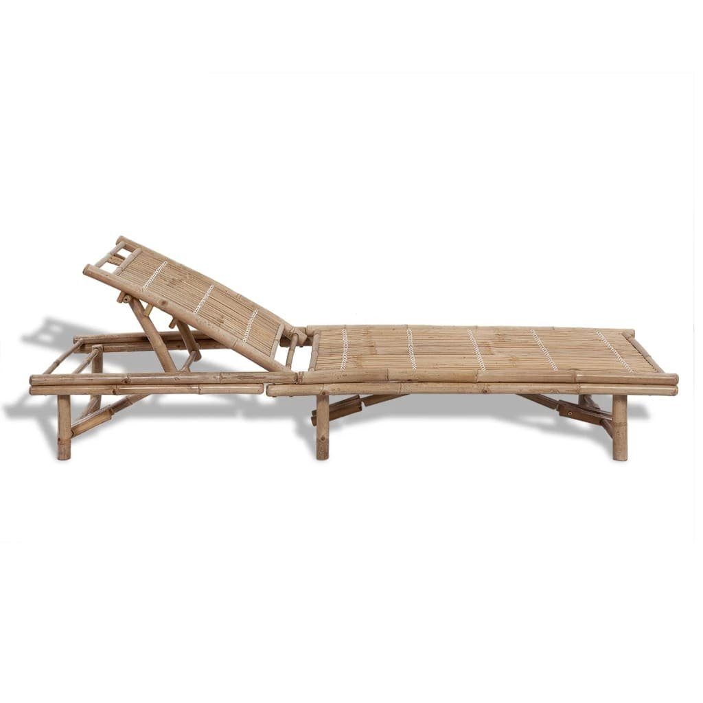 vidaXL Gartenliege Sonnenliege Bambus