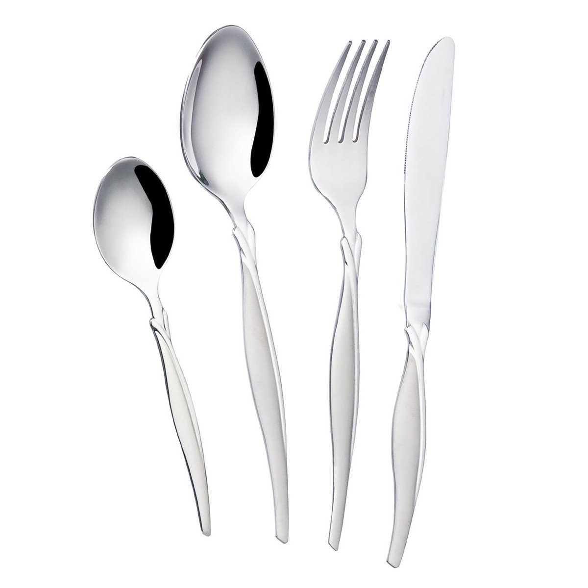 Safa Besteck-Set (84-tlg), 12 Personen, 84 tlg, Edelstahl 18/10, Seidenglanz mattiert