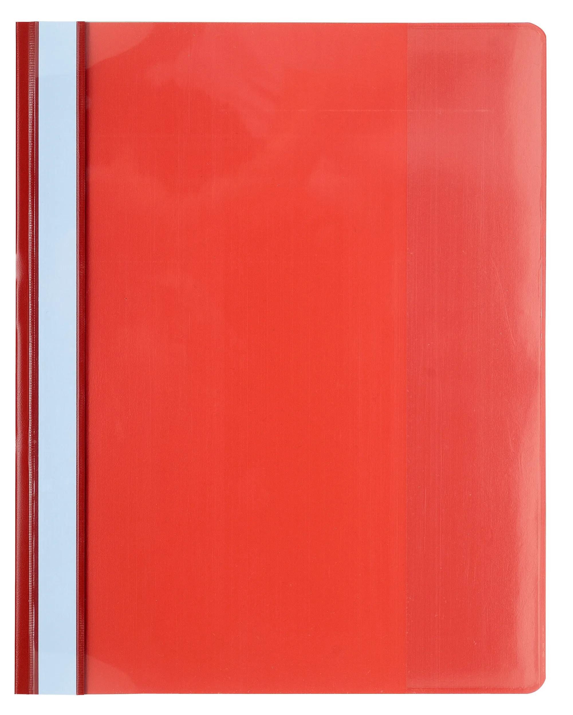 EXACOMPTA Bewerbungsmappe 10x Schnellhefter A4 aus PVC 220µ - Rot - 439903B, Palstik Schnellhefter