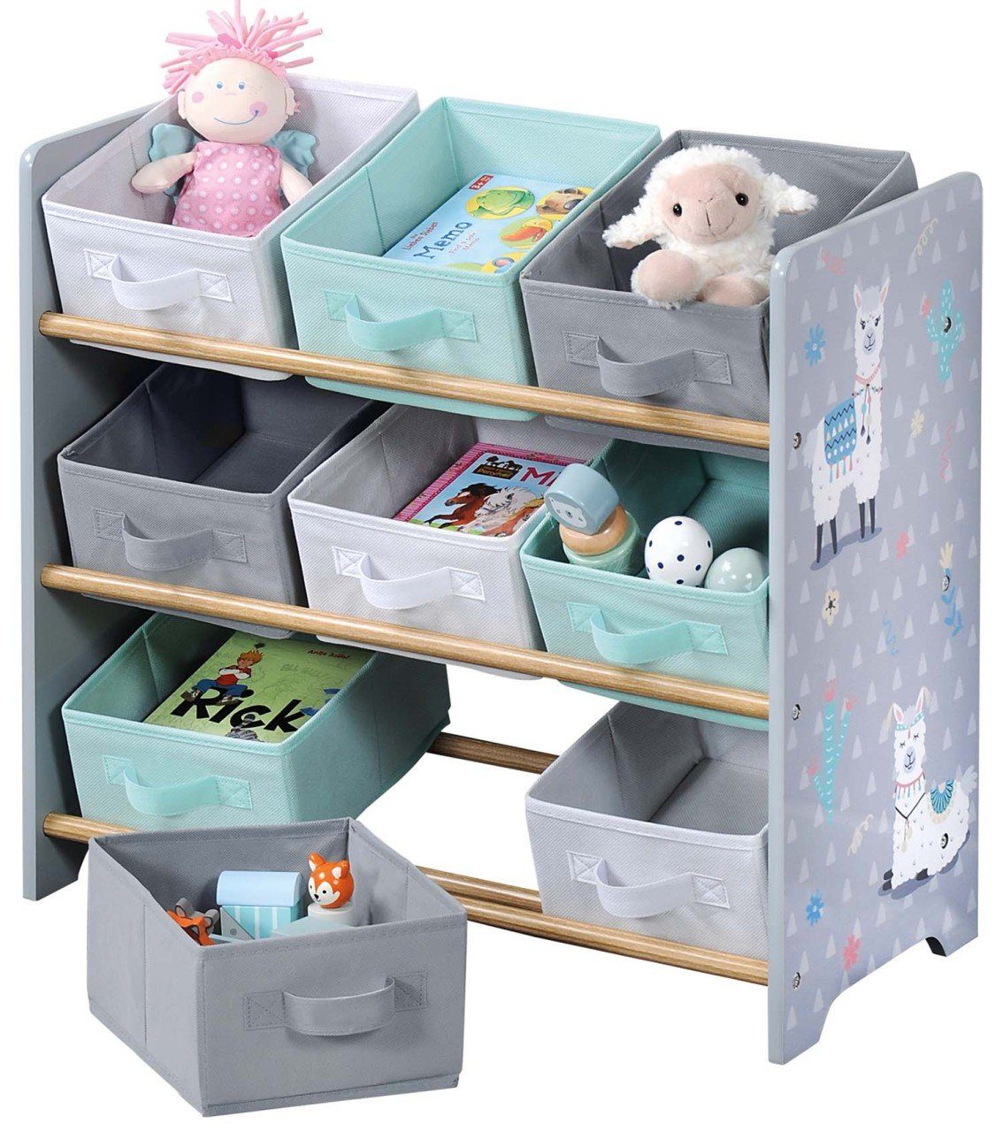 Kesper Aufbewahrungsbox Kinder- Aufbewahrungsregal, Alpaka-Motiv