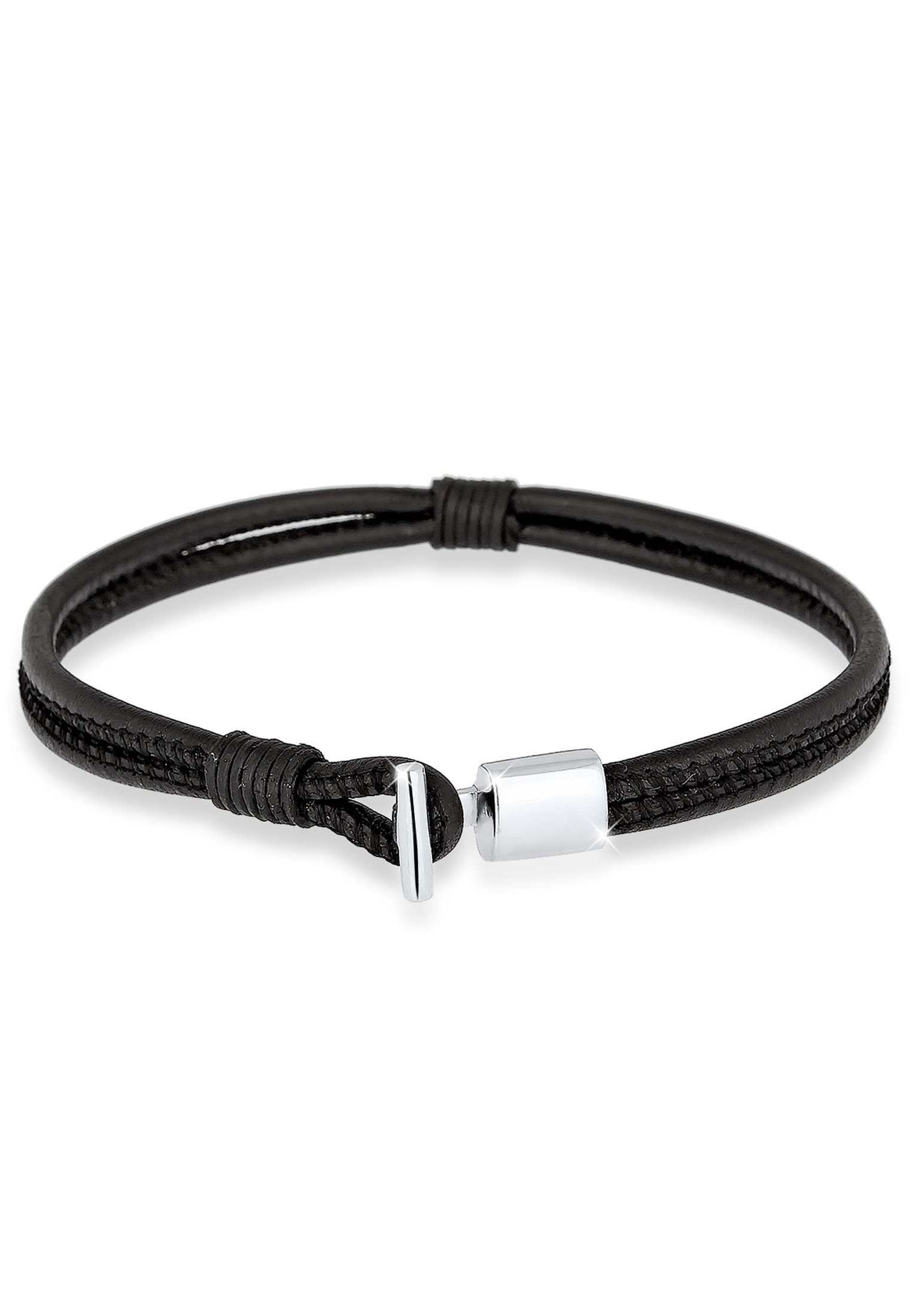 Kuzzoi Lederarmband Echtleder Knoten Haken T-Bone günstig online kaufen