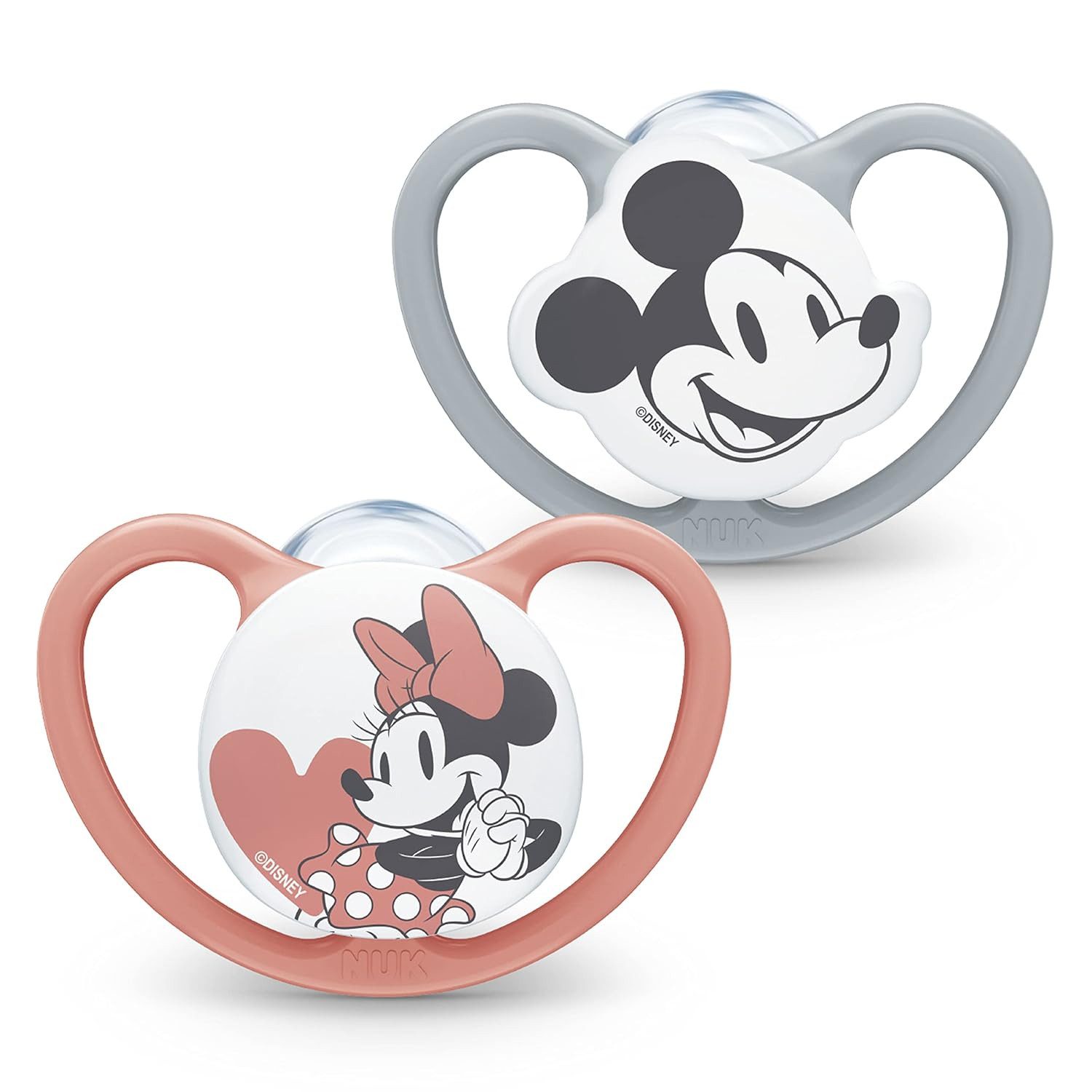 Schnuller NUK Space Schnuller Silikon Gr.3 – Mickey Mouse, Rot, BPA-frei