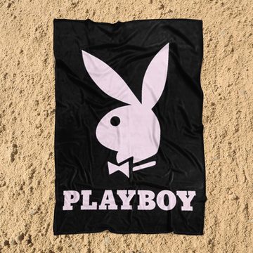 Wohndecke Playboy Bunny Häschen 150 x 200 weich und kuschelig Coral Fleecedecke, BERONAGE