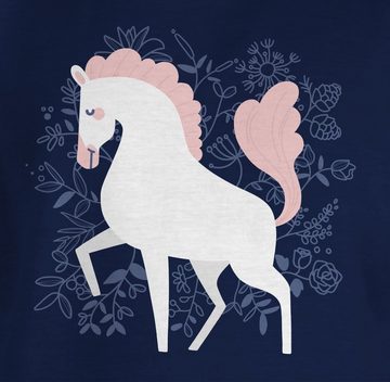 Shirtracer T-Shirt Pferd mit Blumen Pferd