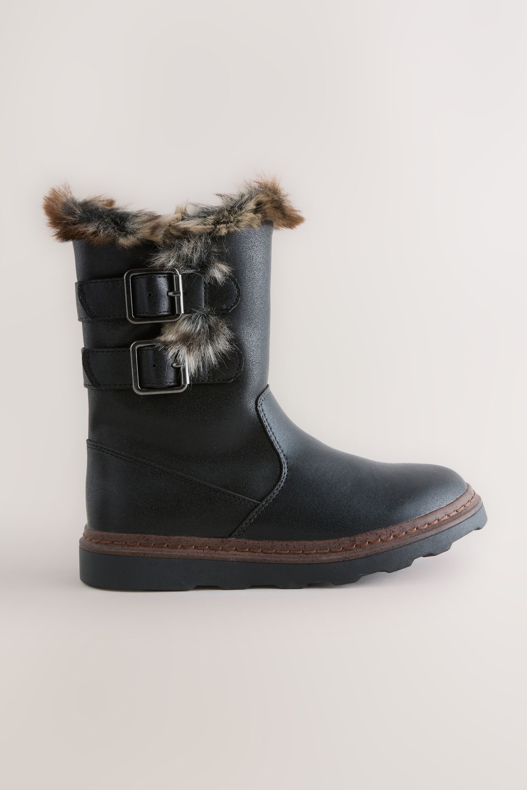 Next Stiefel mit Kunstpelzfutter, weite Passform Stiefel (1-tlg)