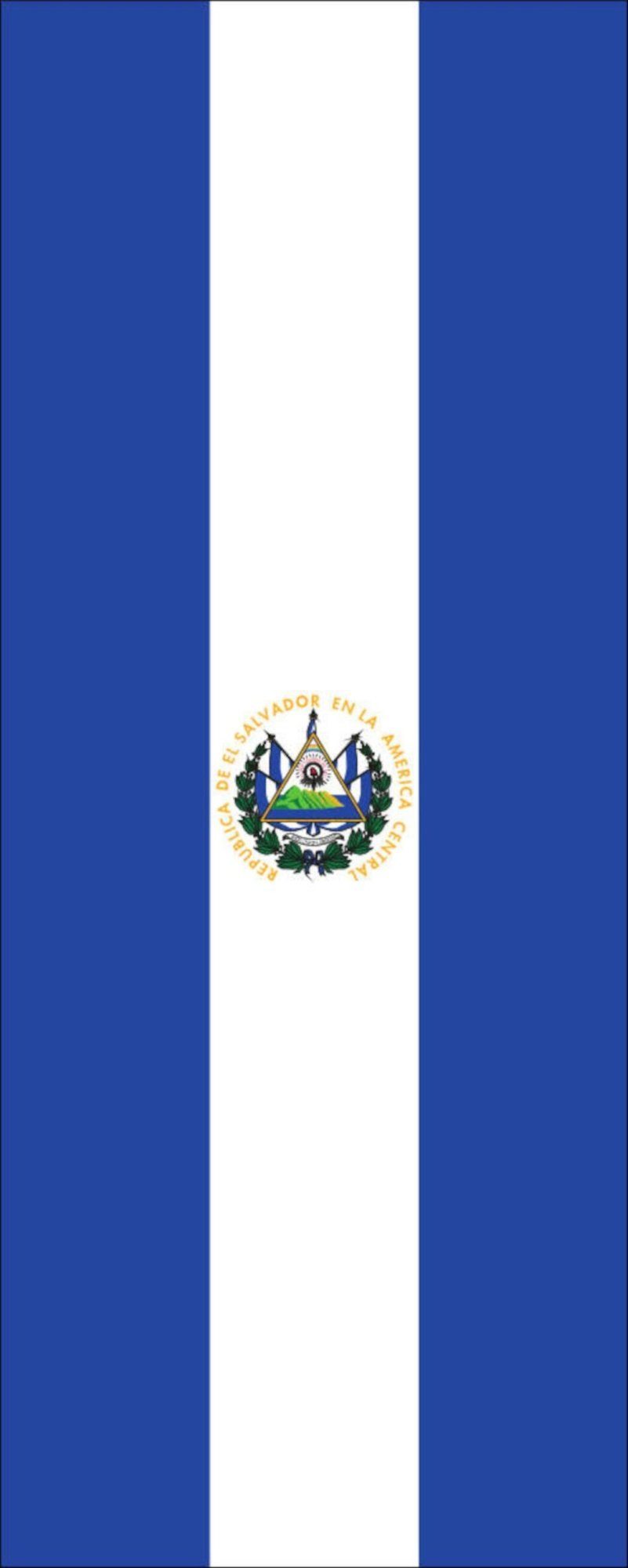 flaggenmeer Flagge Flagge El Salvador mit Wappen 110 g/m² Hochformat