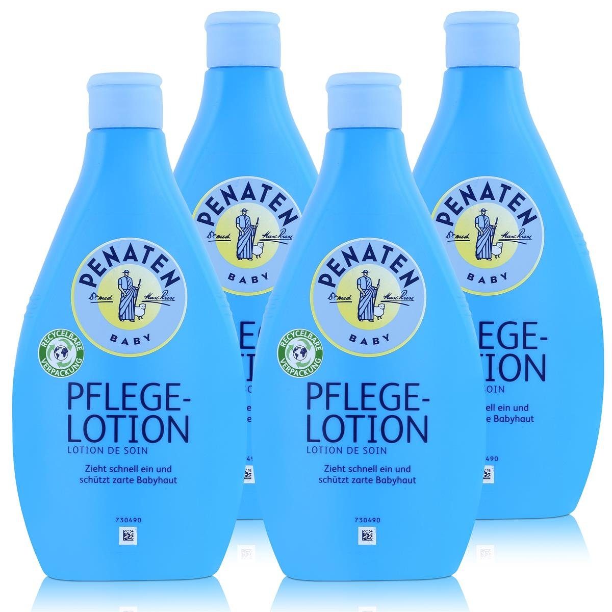 Babypflege-Set Penaten Baby Pflegelotion 400ml - Zieht schnell ein (4er Pack)