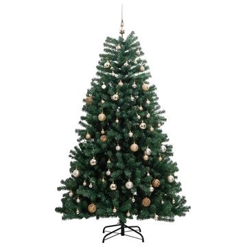 vidaXL LED Baum Künstlicher Weihnachtsbaum Klappbar 300 LEDs & Kugeln 210 cm